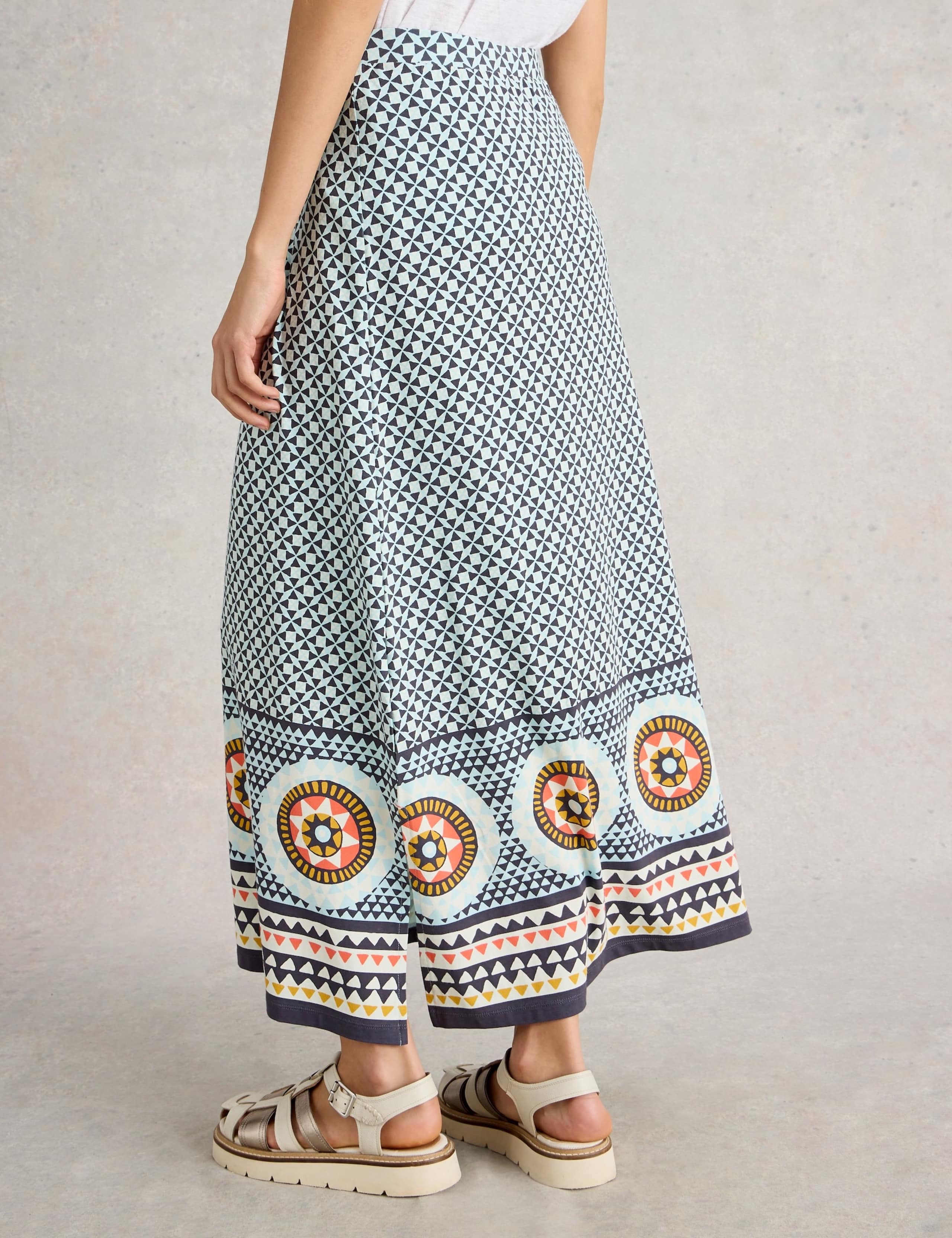 Jersey Printed Maxi Column Skirt 4 of 6