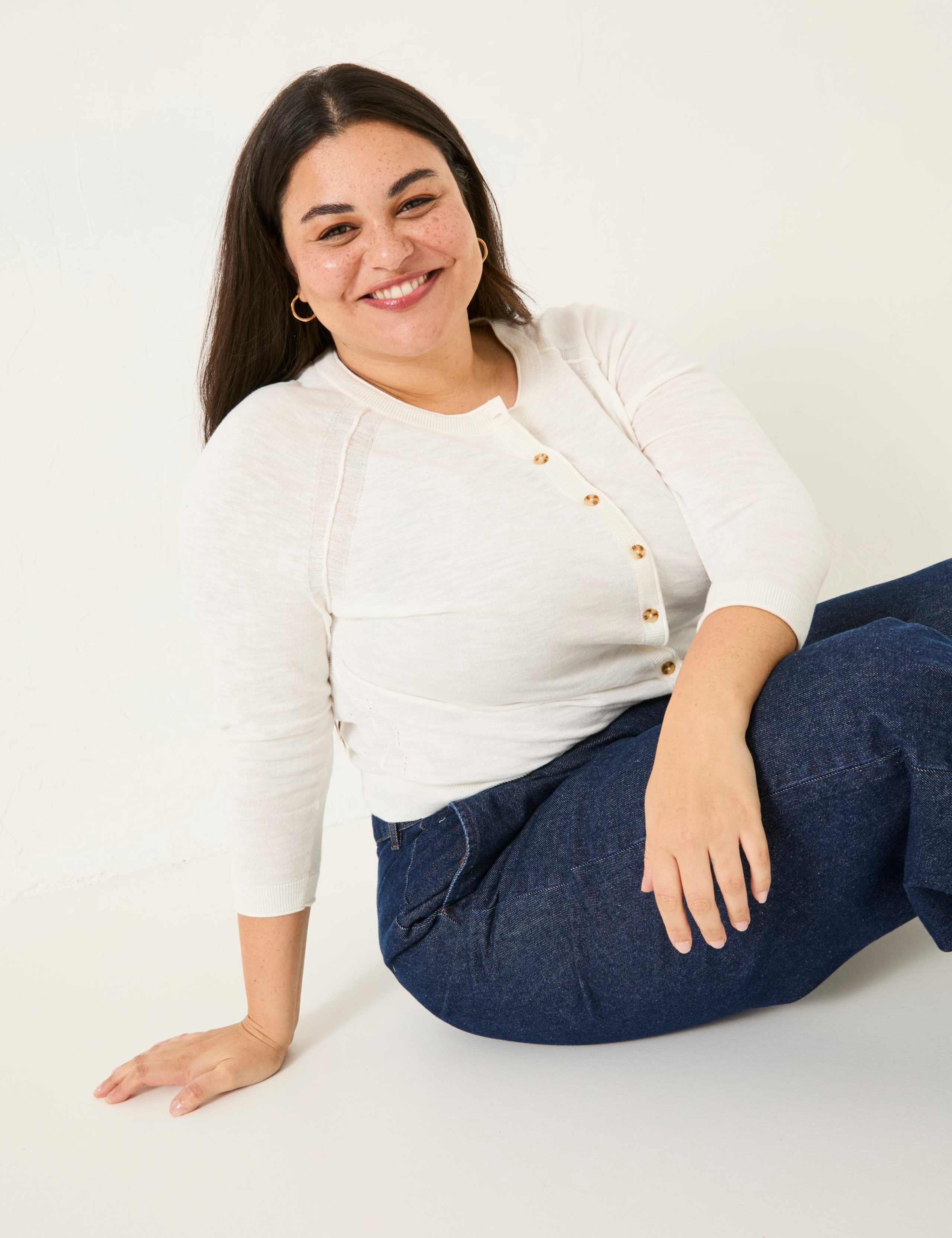 Pure Cotton Textured Cardigan 10 of 10