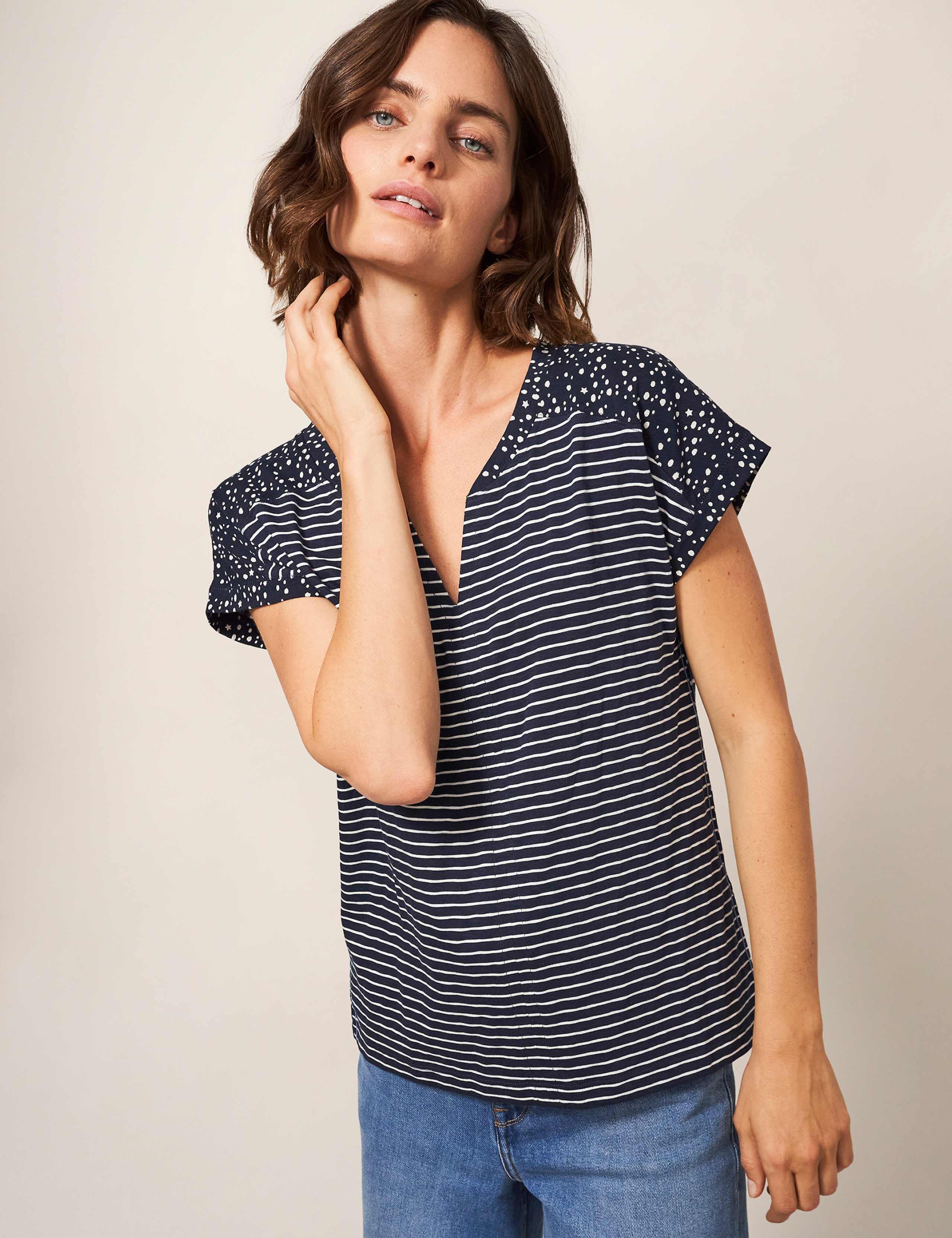 Pure Cotton Striped T-Shirt 1 of 5
