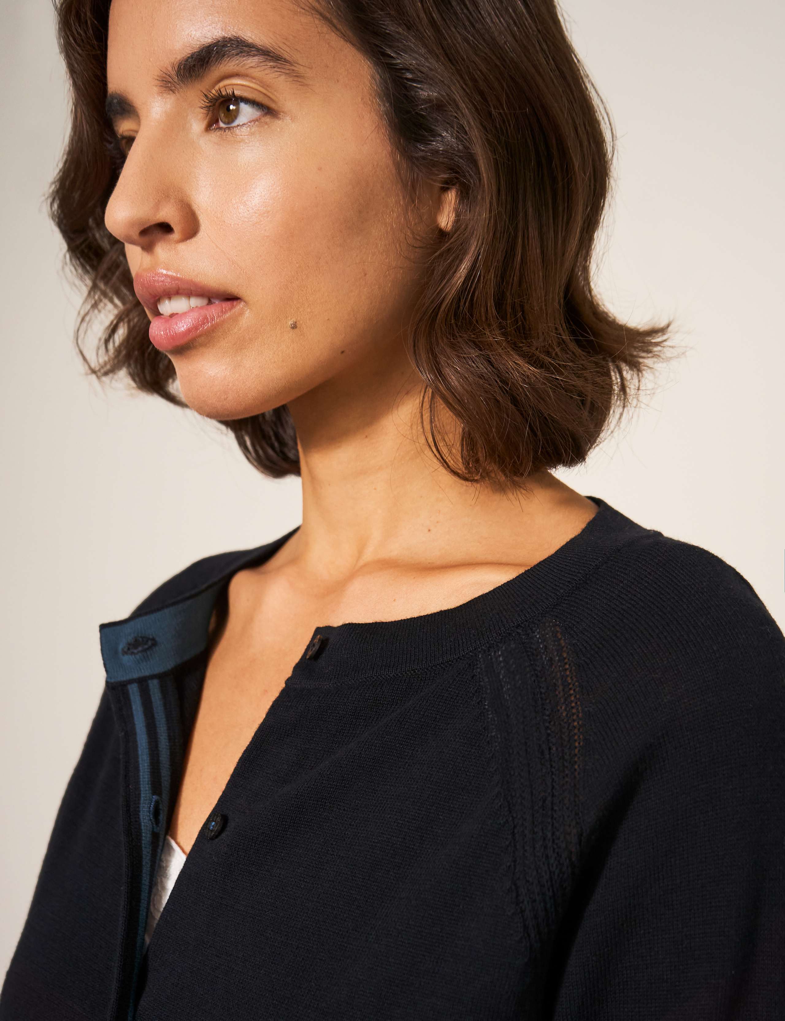 Pure Cotton Crew Neck Cardigan 4 of 5