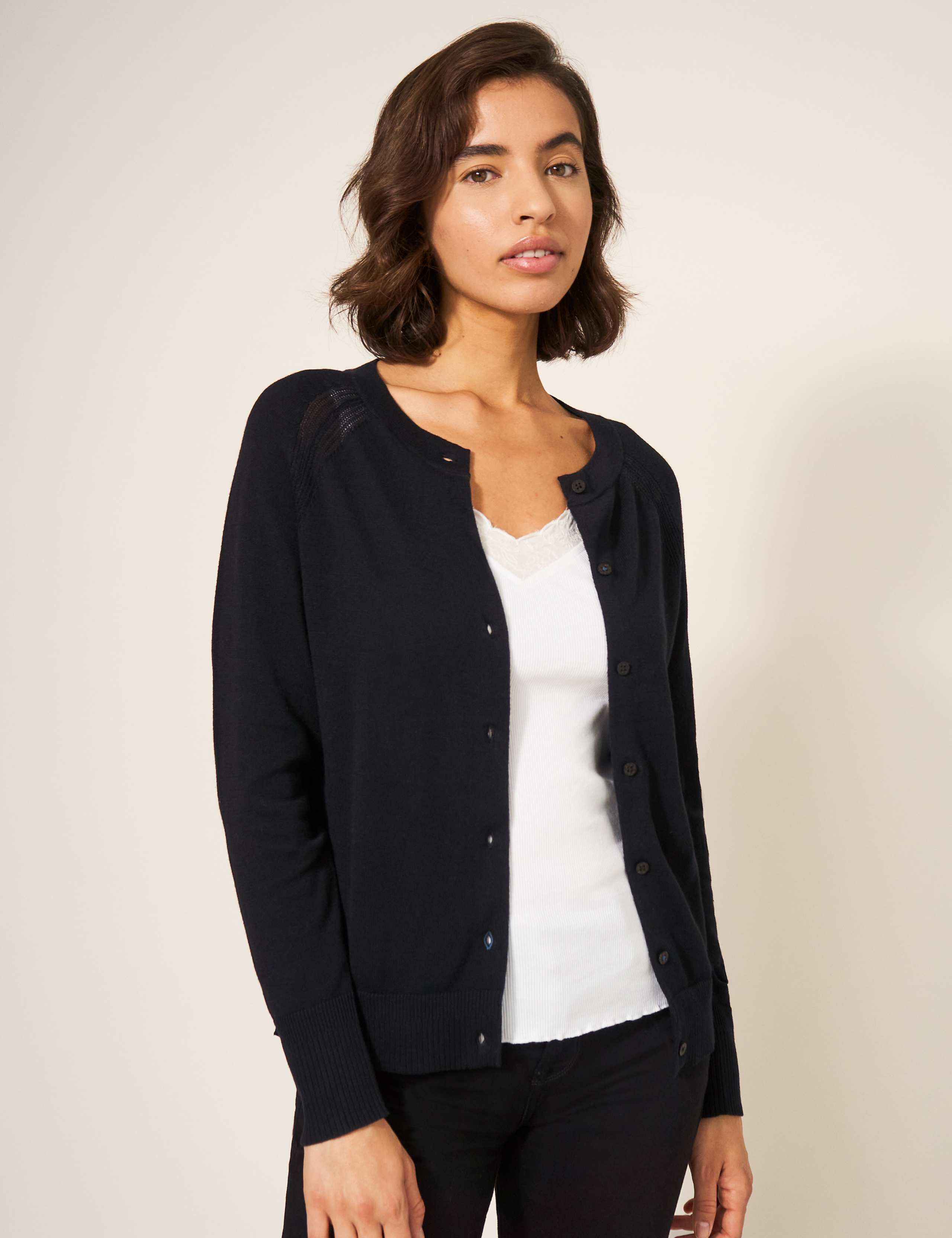 Pure Cotton Crew Neck Cardigan 5 of 5