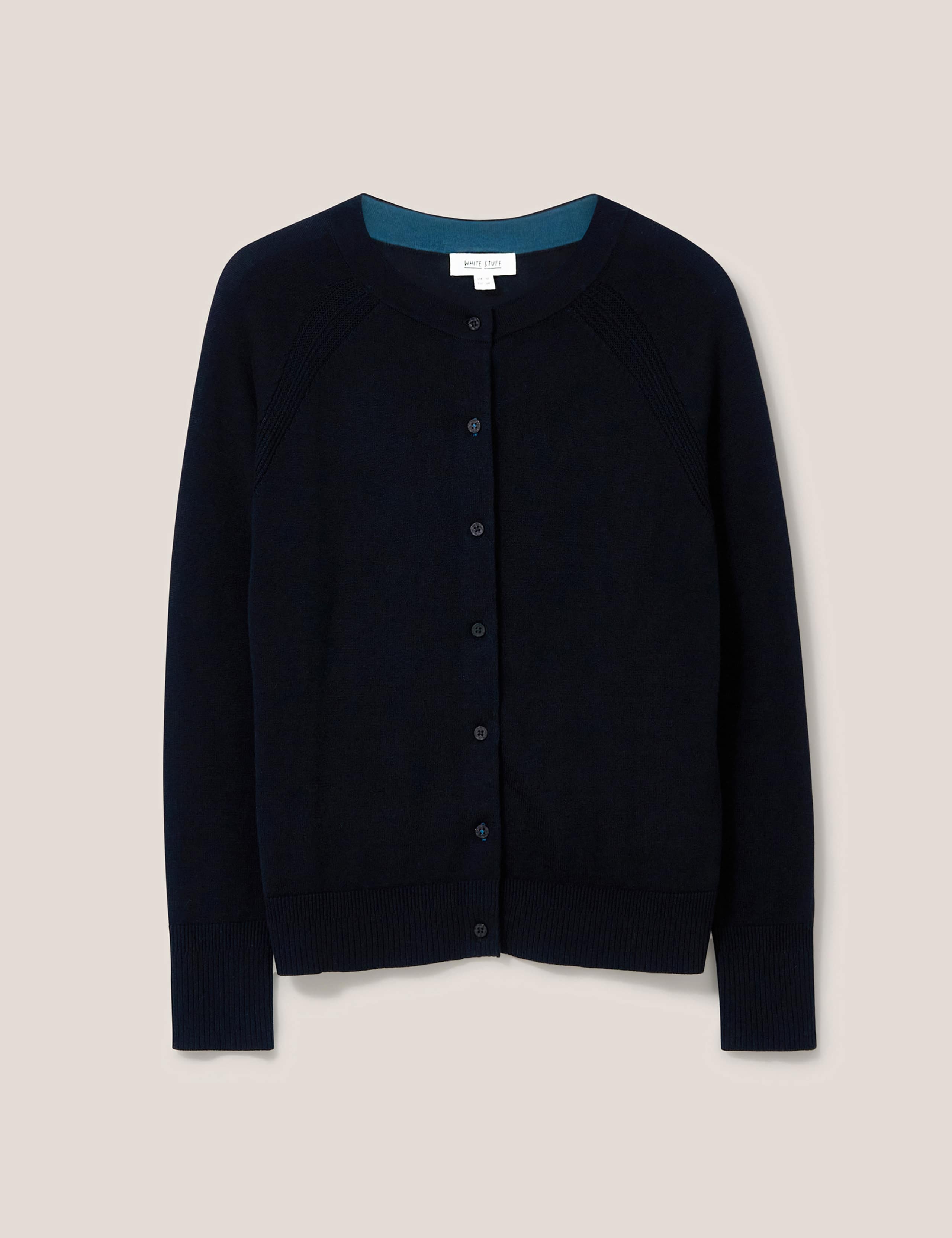 Pure Cotton Crew Neck Cardigan 2 of 5