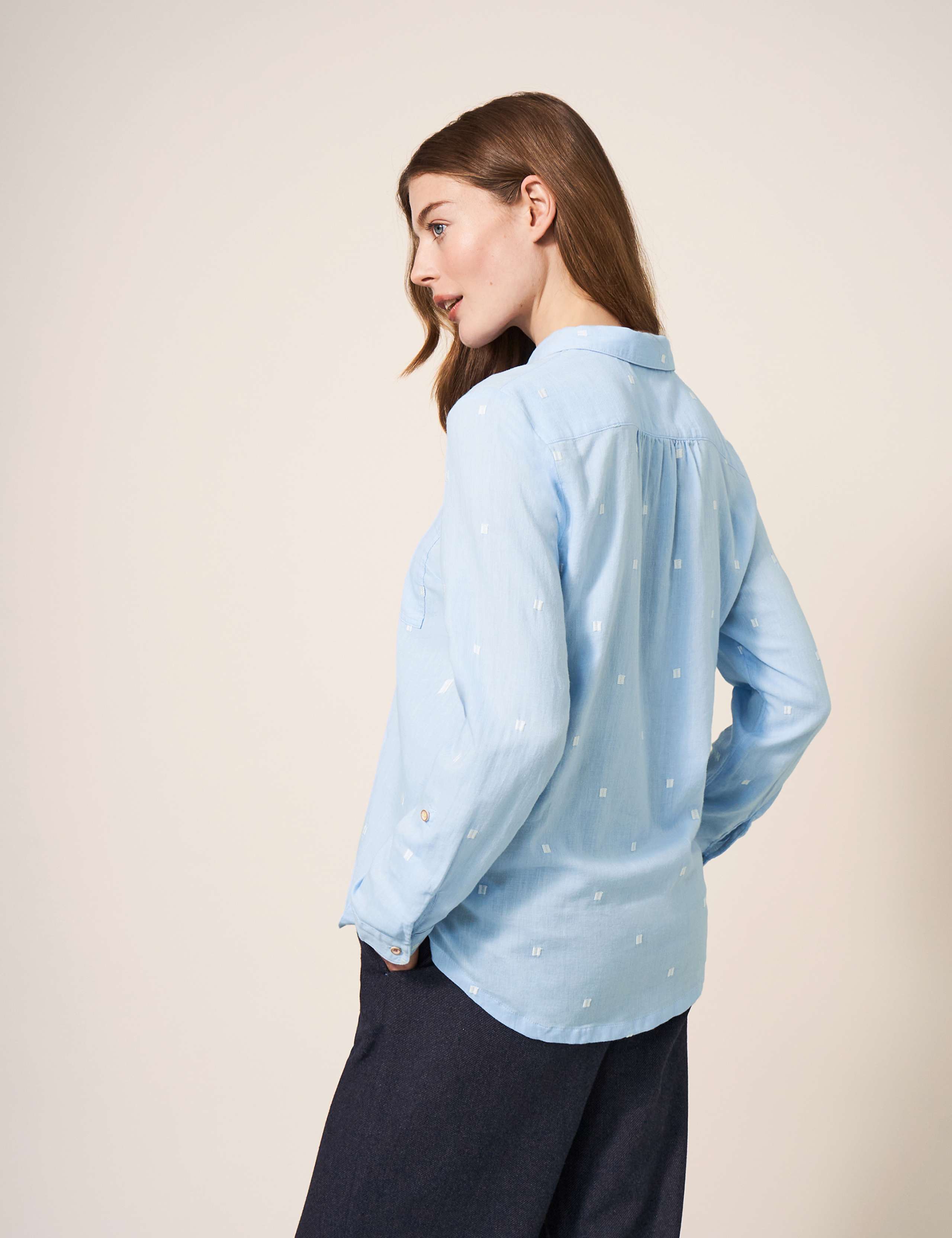 Pure Cotton Embroidered Collared Shirt 3 of 5