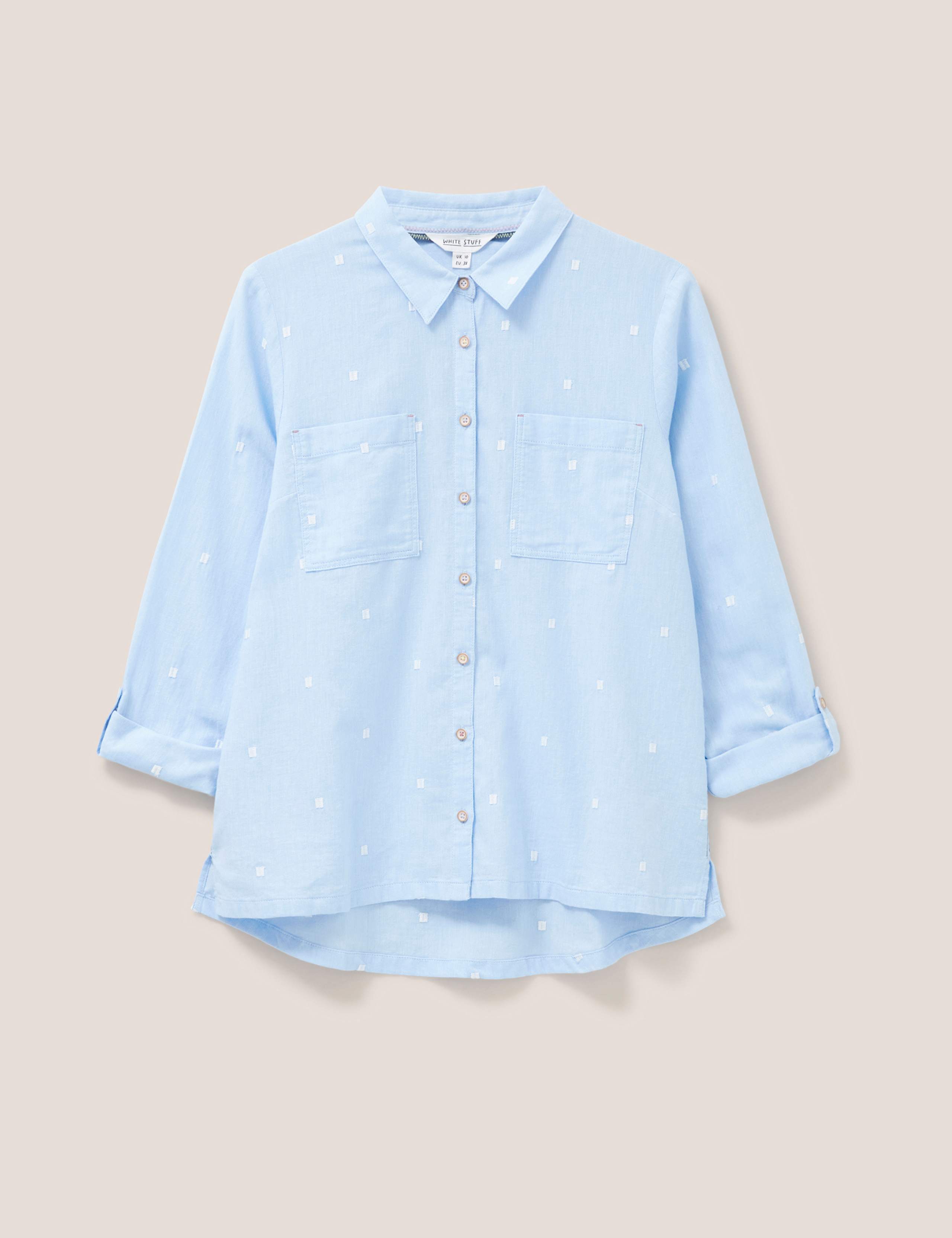 Pure Cotton Embroidered Collared Shirt 2 of 5