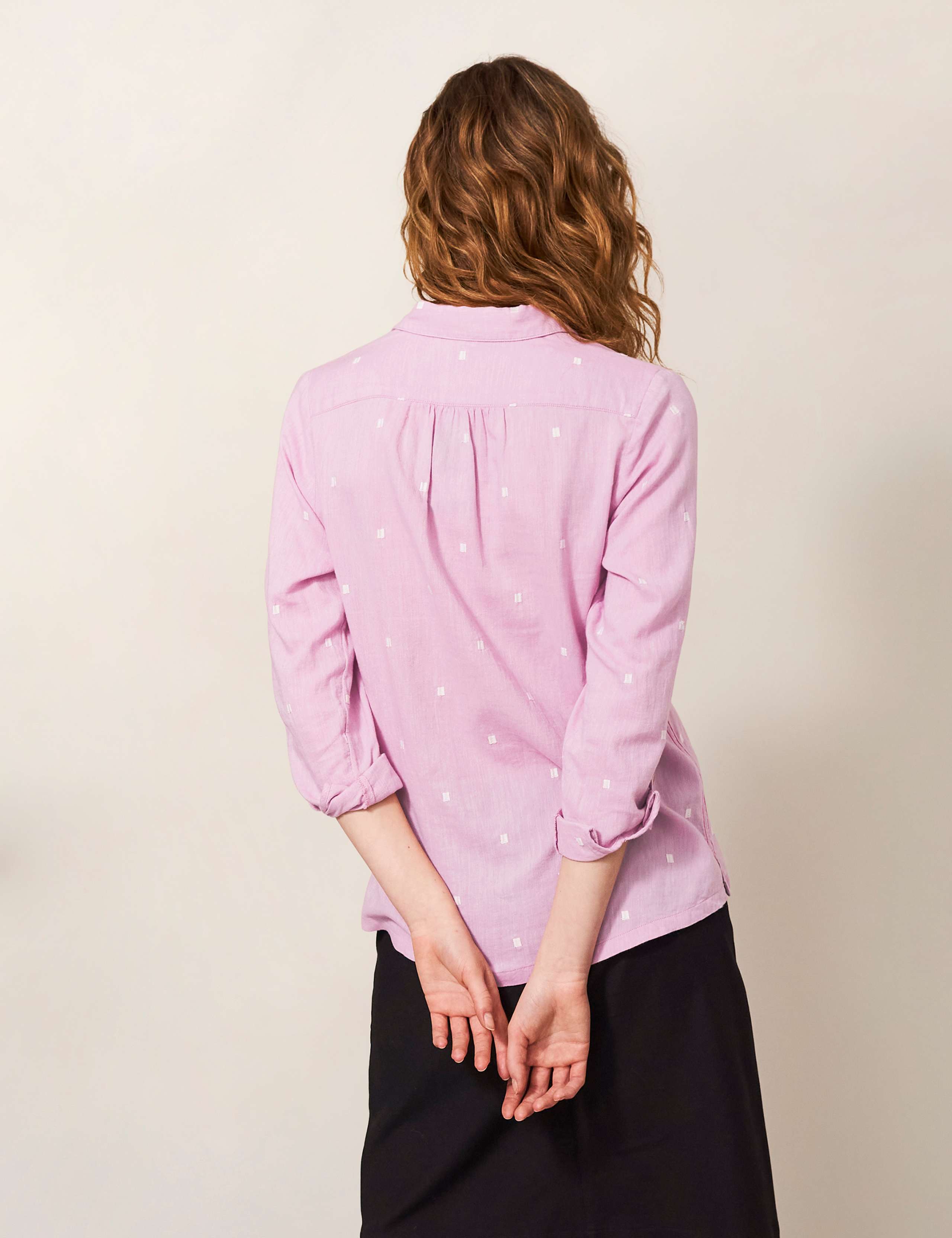 Pure Cotton Embroidered Collared Shirt 5 of 5