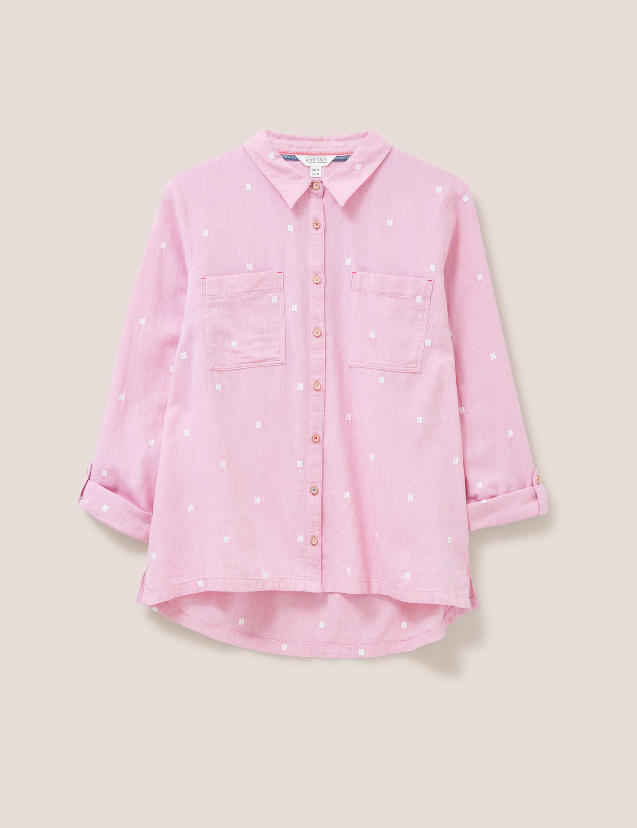 Pure Cotton Embroidered Collared Shirt 2 of 5