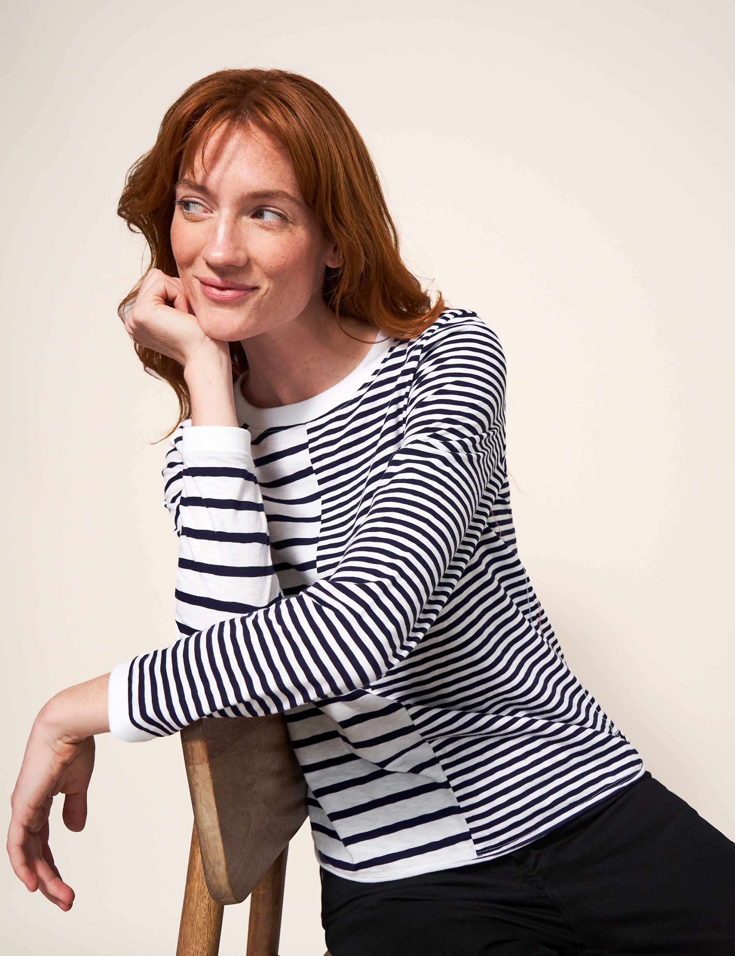 Pure Cotton Striped T-Shirt 1 of 5