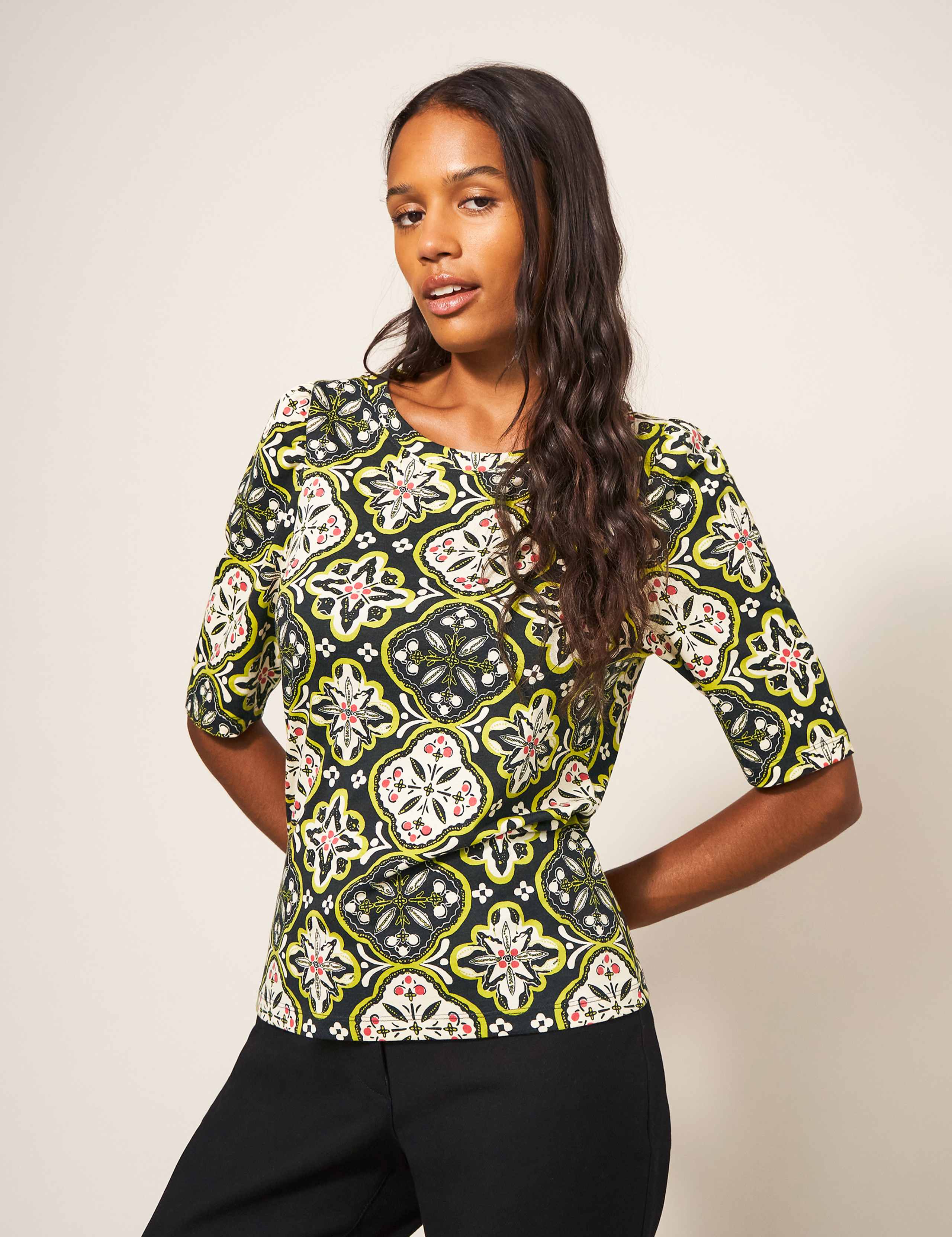 Cotton Modal Blend Printed T-Shirt 4 of 5