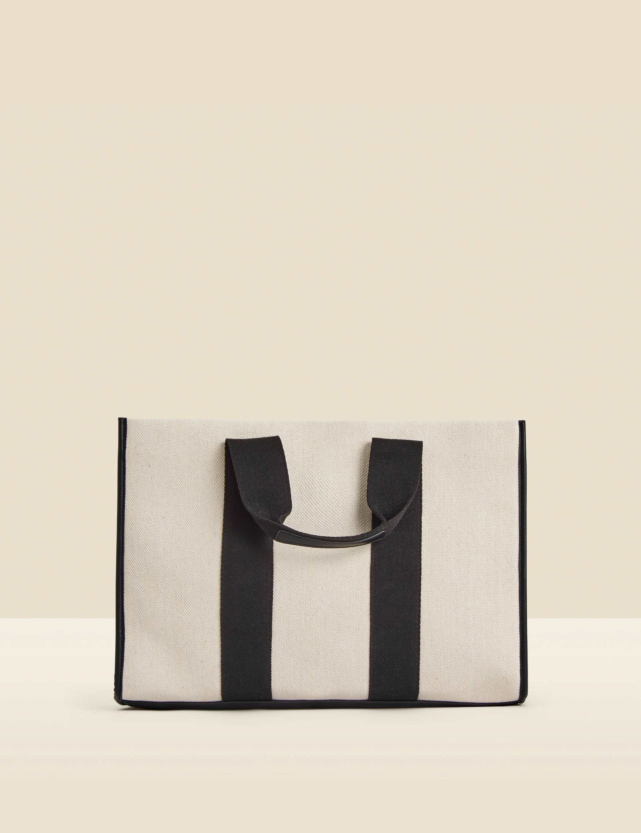 Canvas Striped Tote Bag 1 of 3