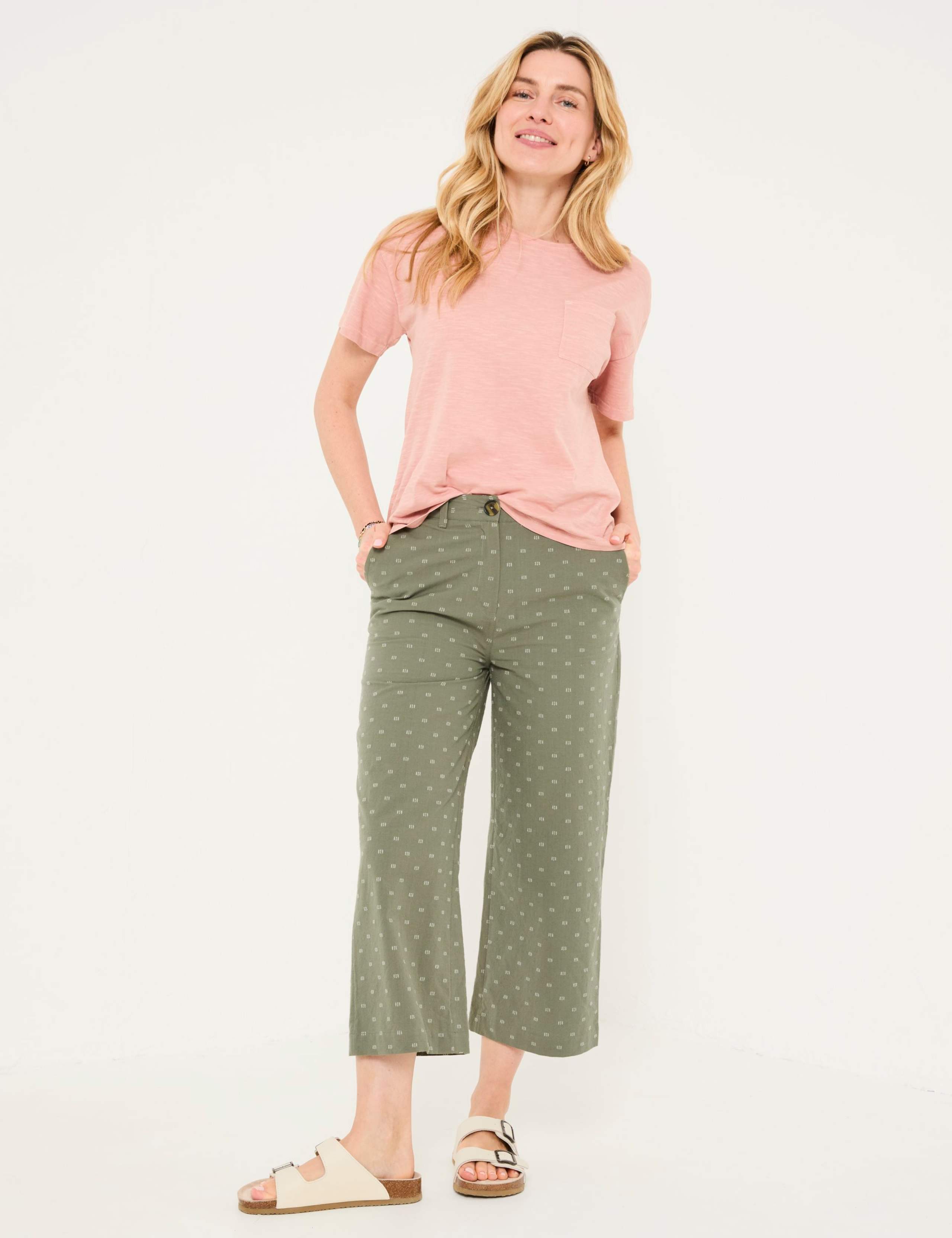 Pure Cotton Embroidered Culottes 3 of 8