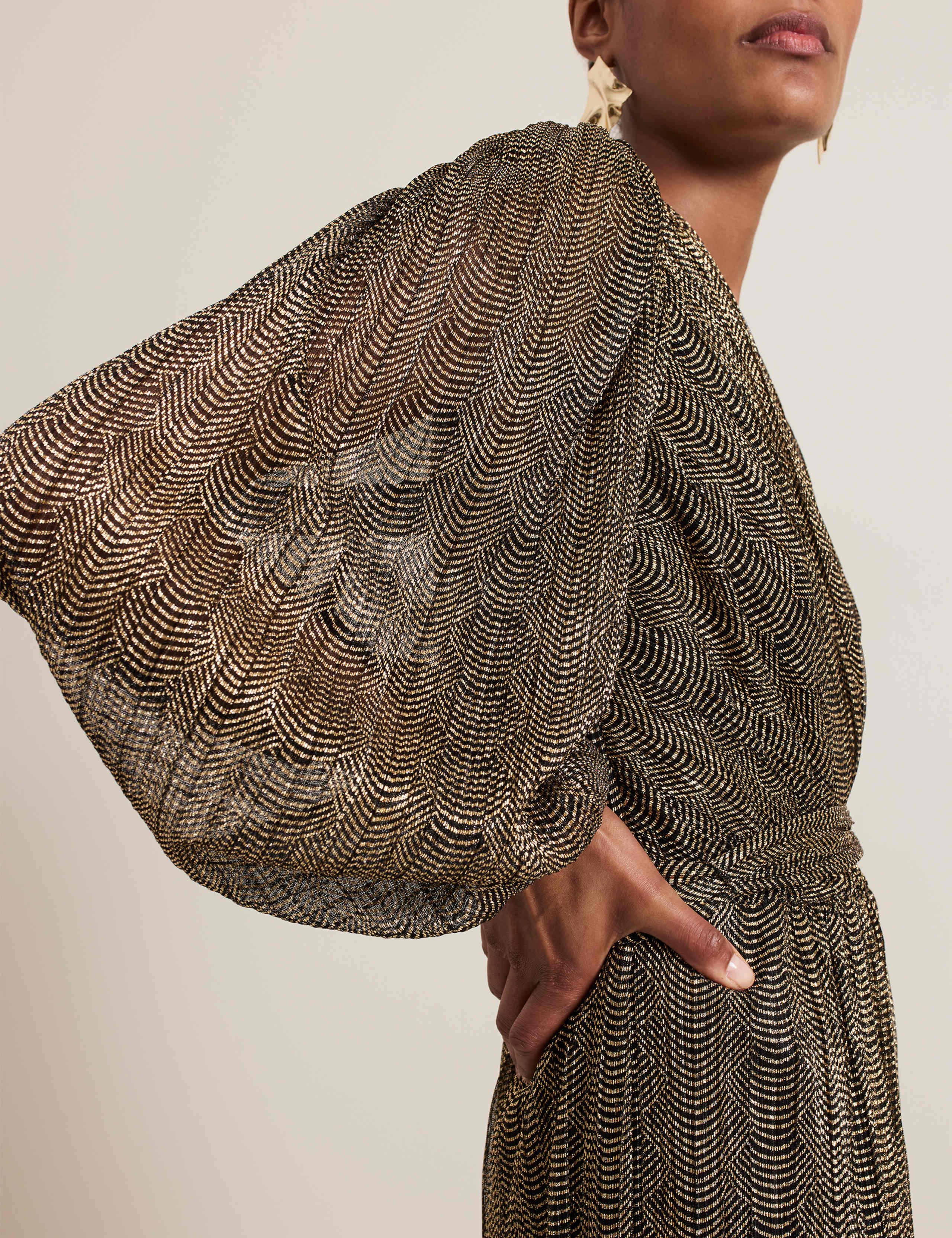 Sparkly Tie Detail Wide Leg Jumpsuit 5 of 8