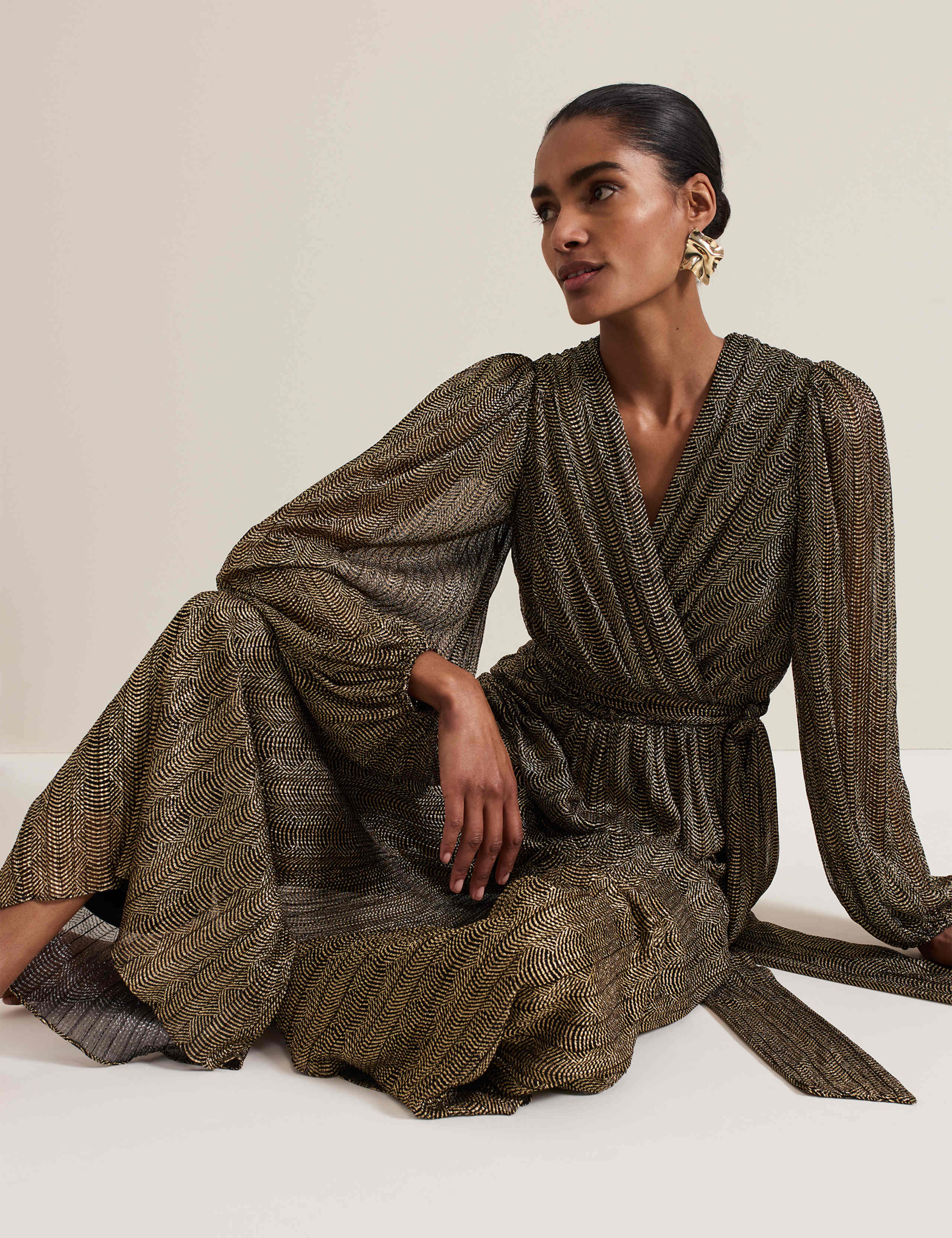 Sparkly Tie Detail Wide Leg Jumpsuit 8 of 8