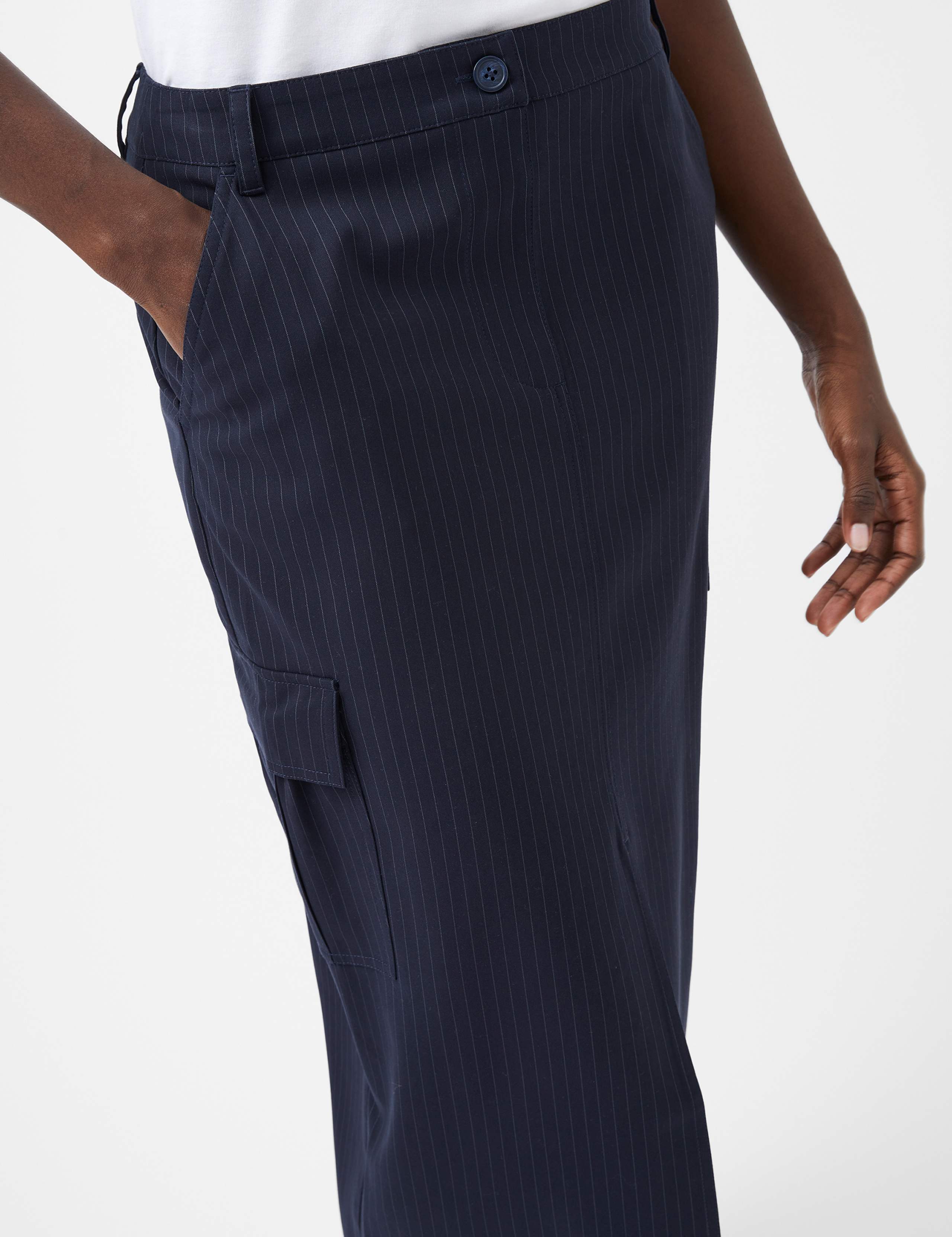 Striped Midi Pencil Skirt 4 of 4