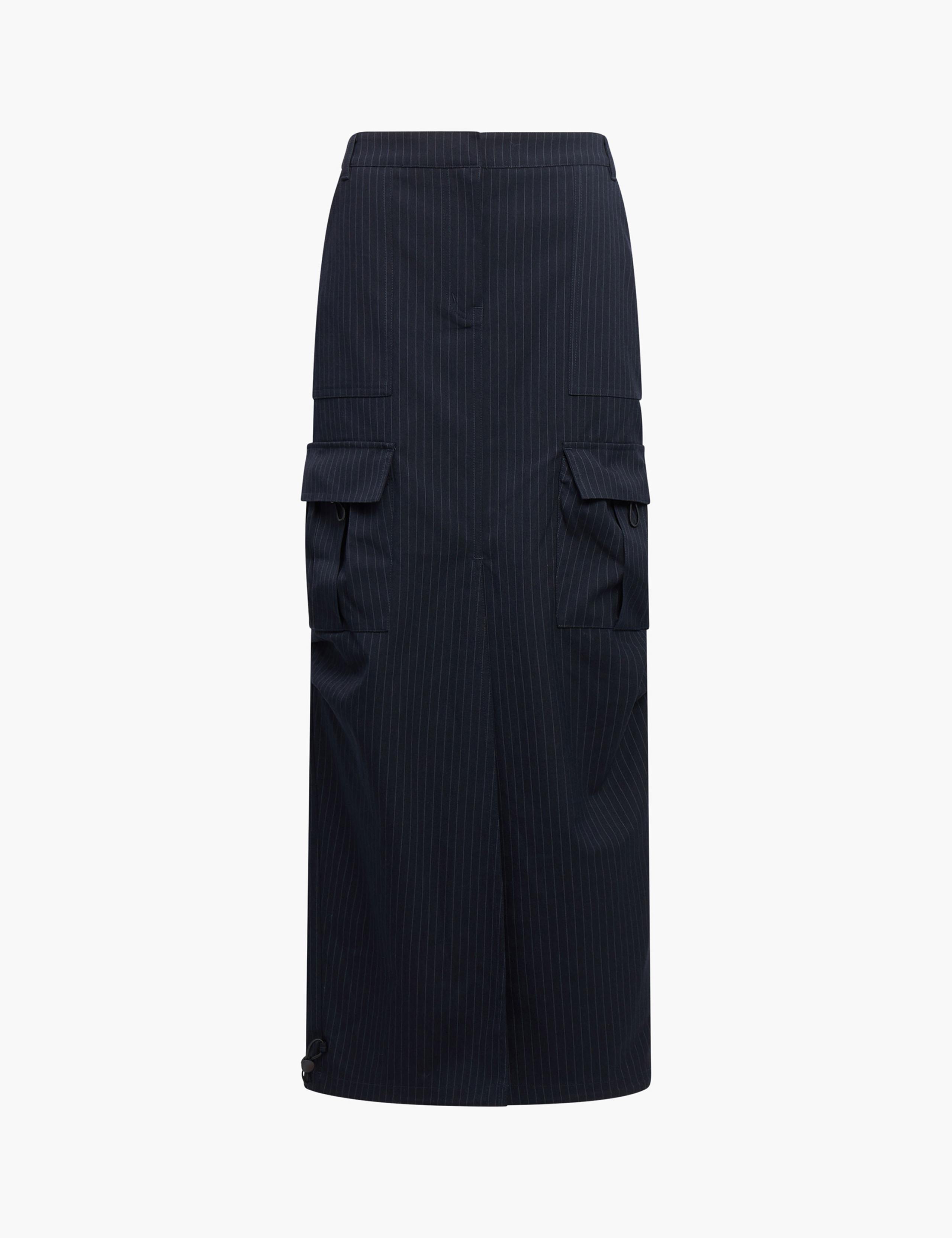 Striped Midi Pencil Skirt 2 of 4