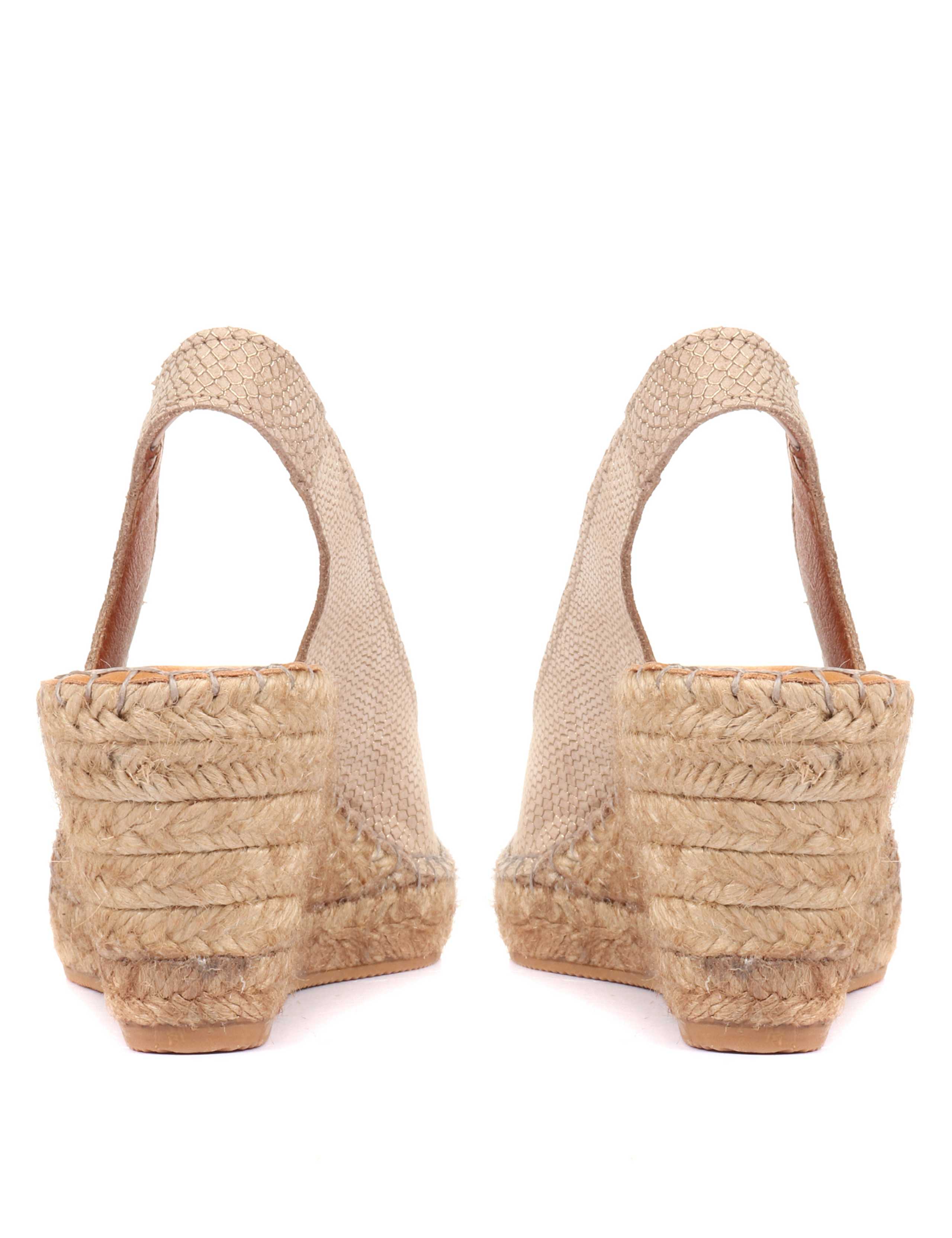 Leather Slingback Wedge Espadrilles 4 of 5