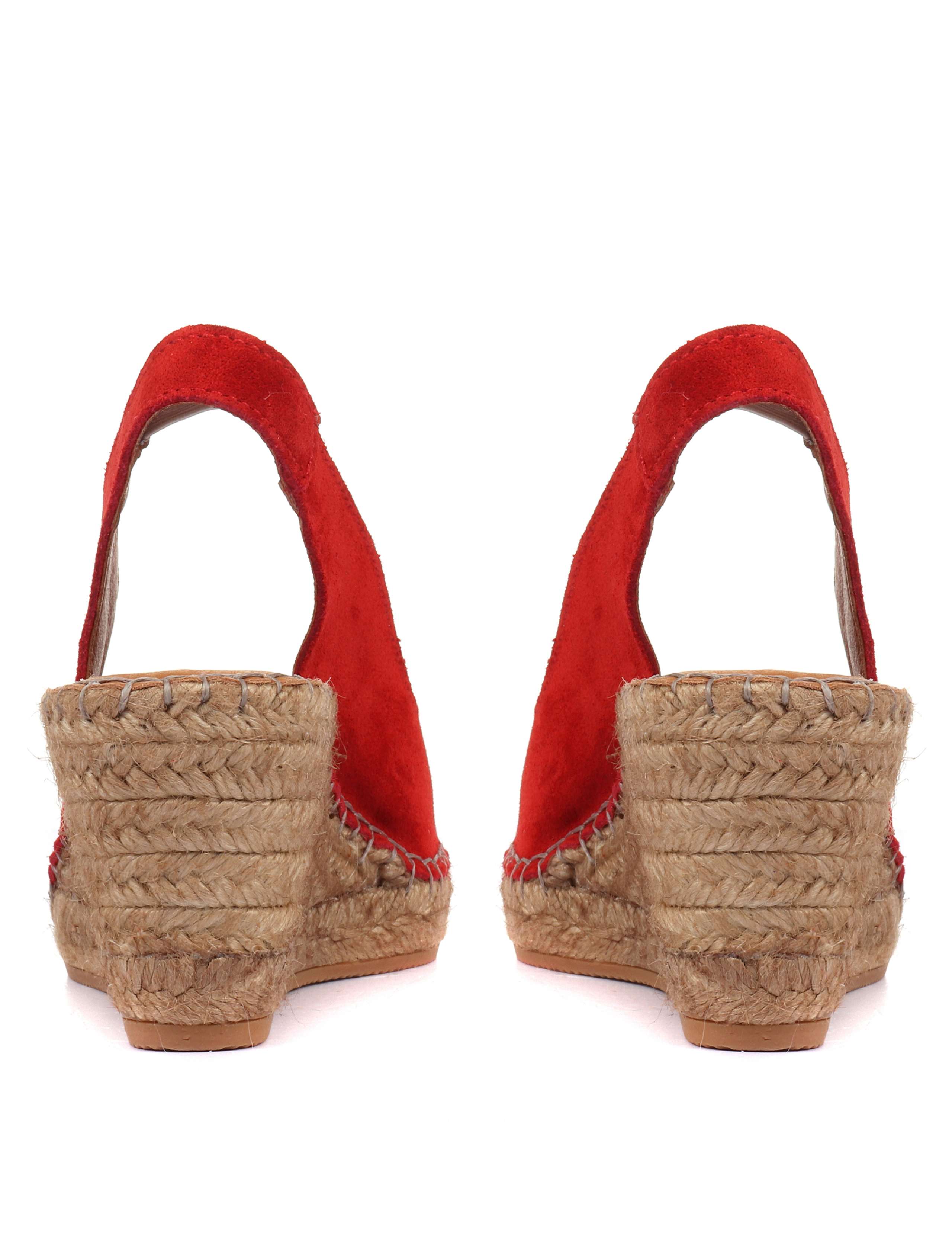 Suede Slingback Wedge Sandals 5 of 7