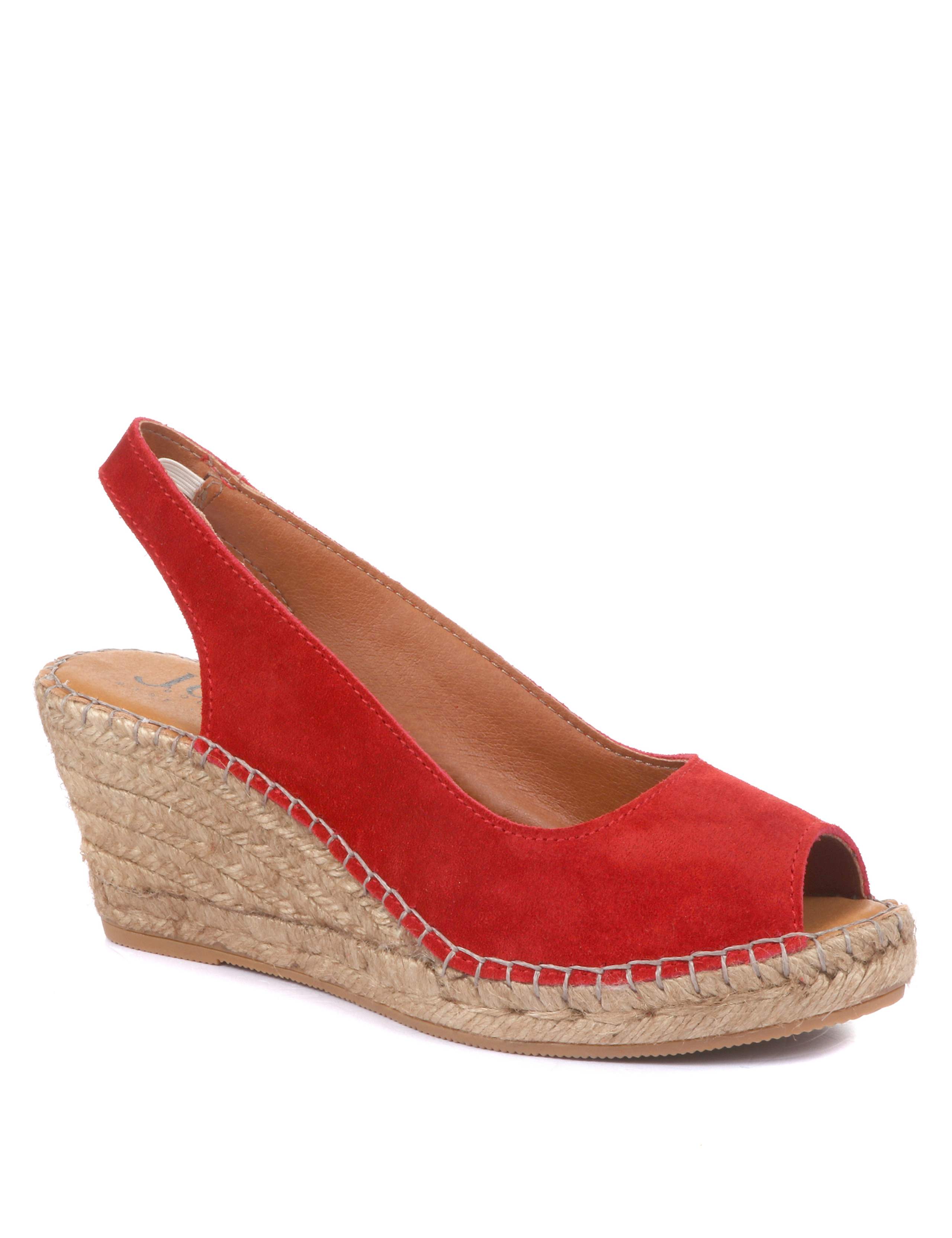 Suede Slingback Wedge Sandals 2 of 7