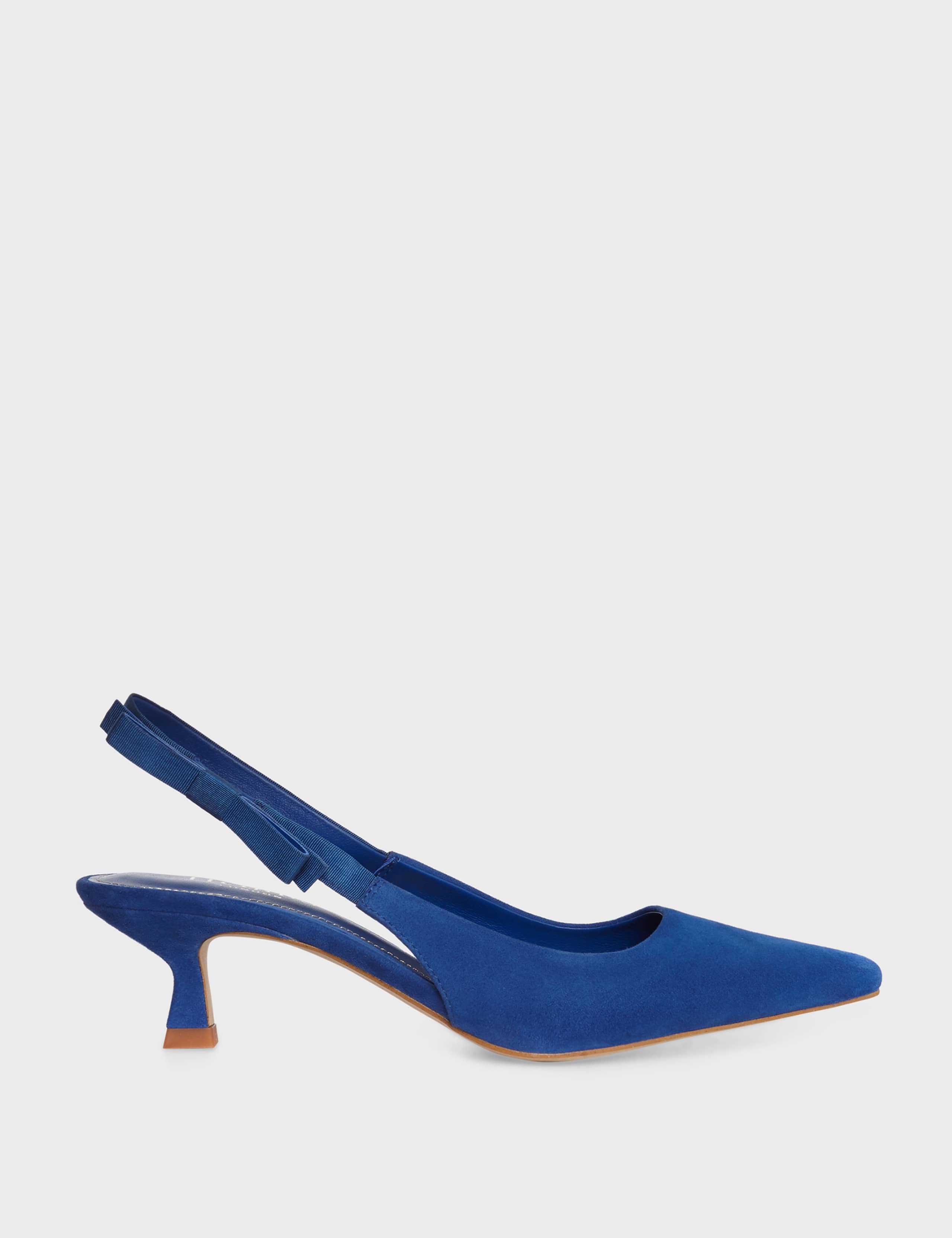 Suede Kitten Heel Pointed Slingback Shoes 1 of 3