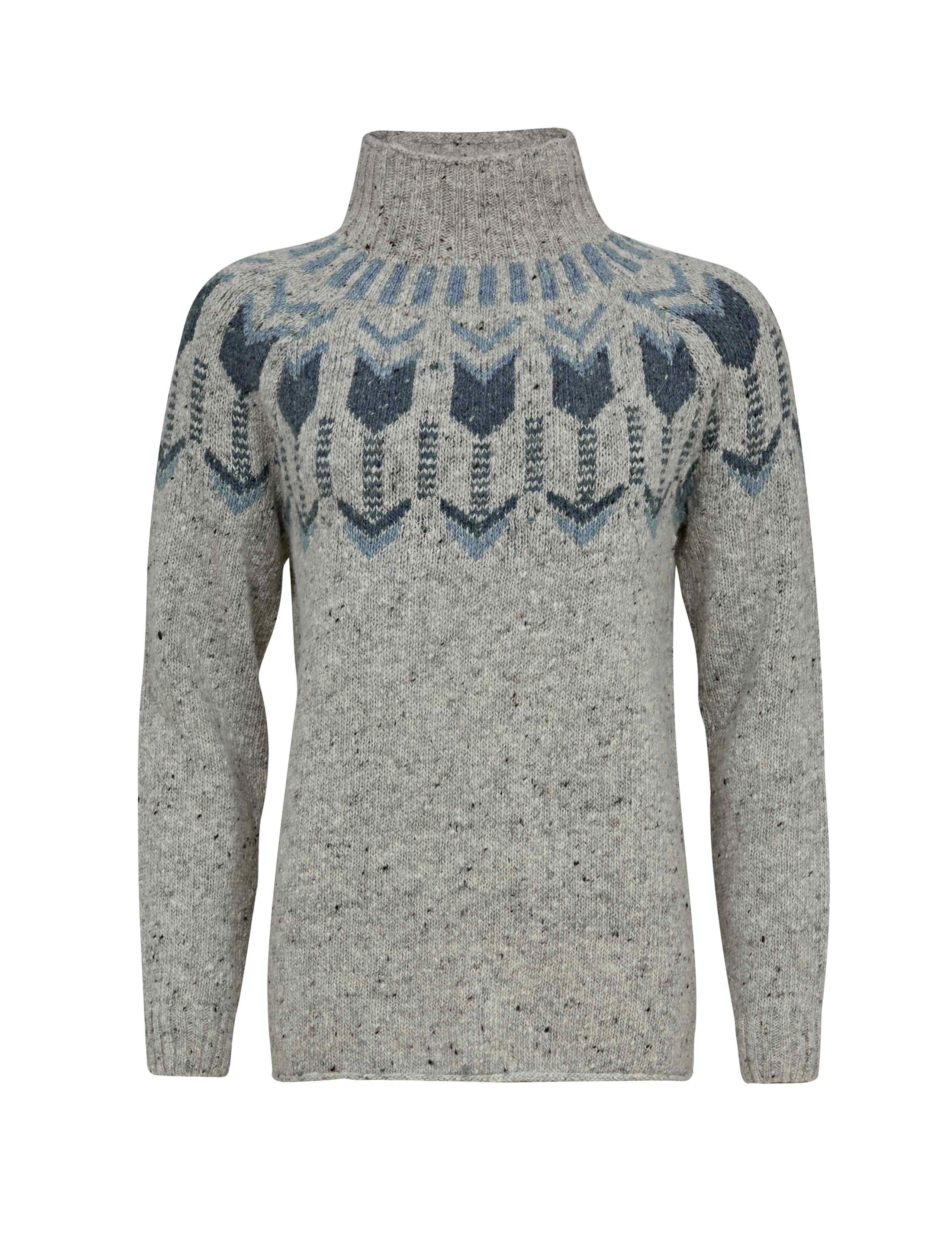Pure Wool Fair Isle Funnel Neck Jumper 2 of 4