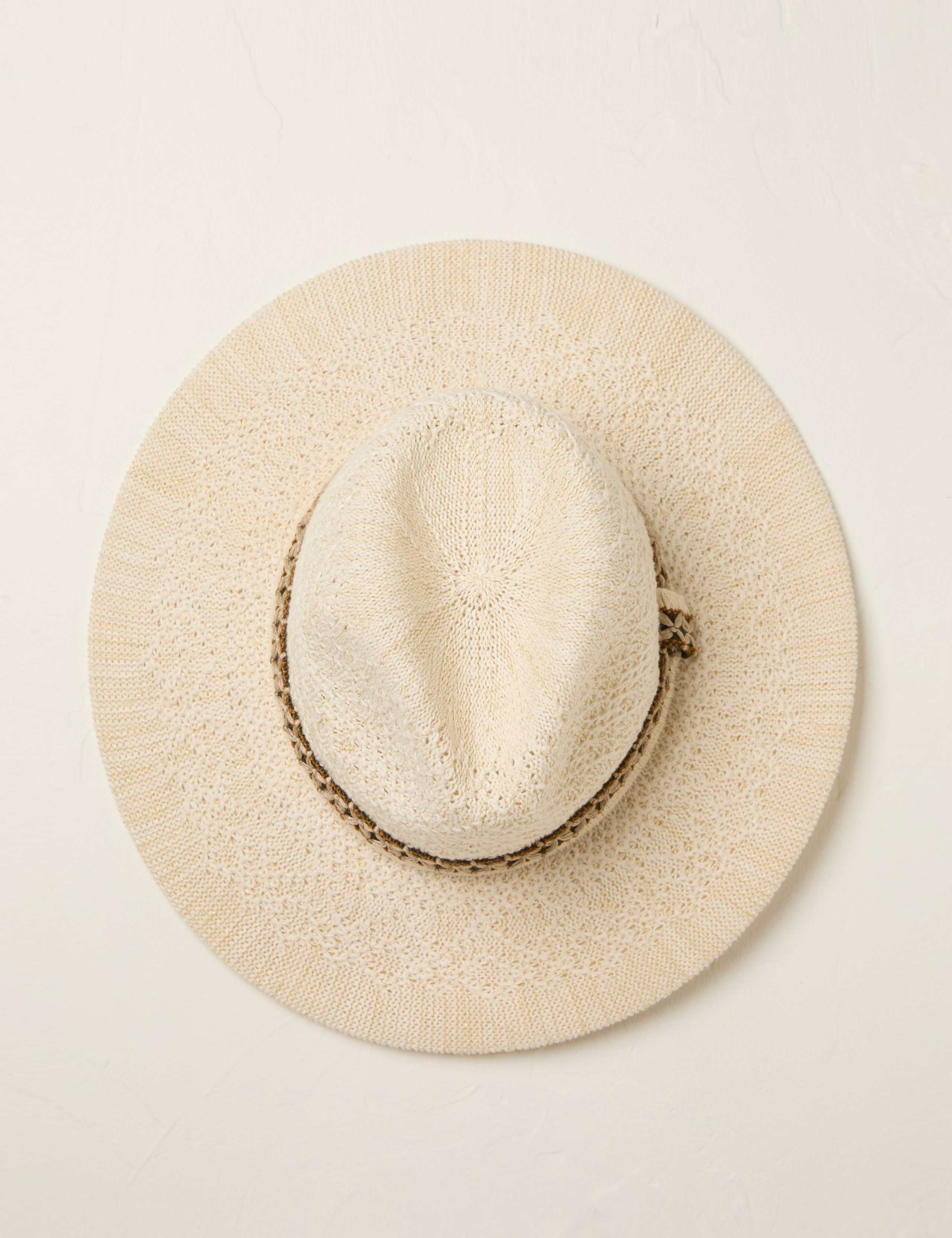 Pure Cotton Embellished Fedora Hat 2 of 3