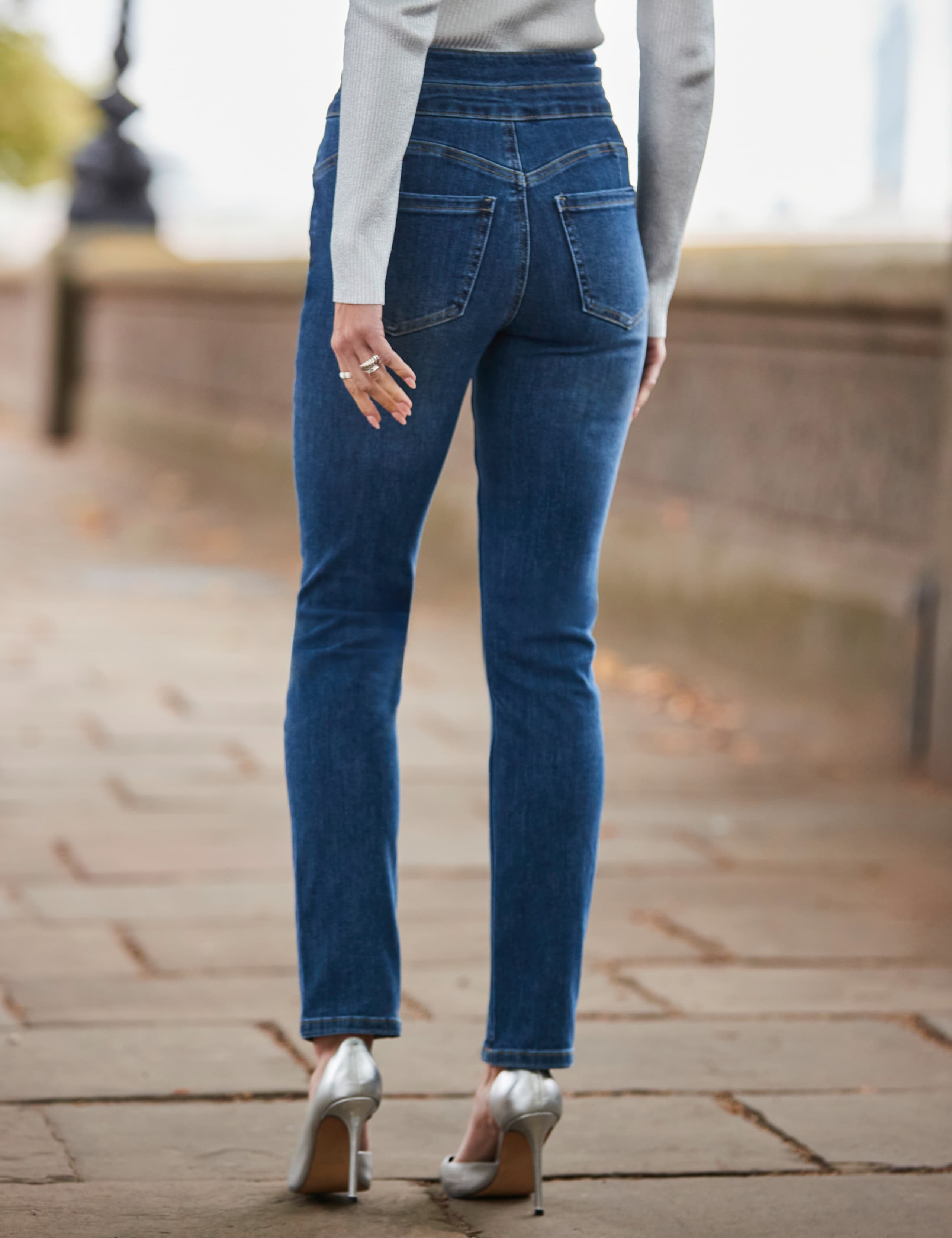 High Waisted Slim Fit Jeans 4 of 5