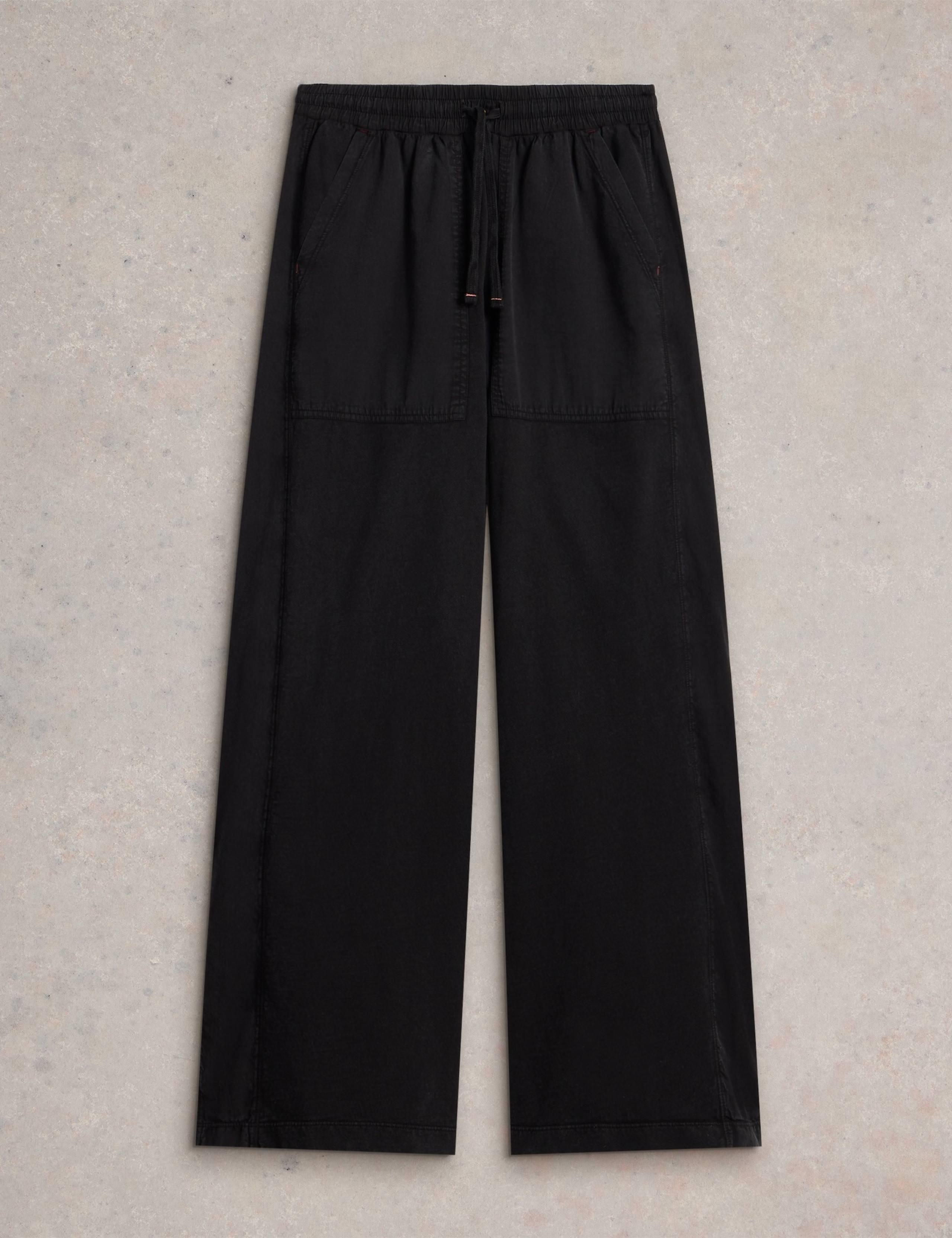 Pure Cotton Jersey Wide Leg Trousers 2 of 6