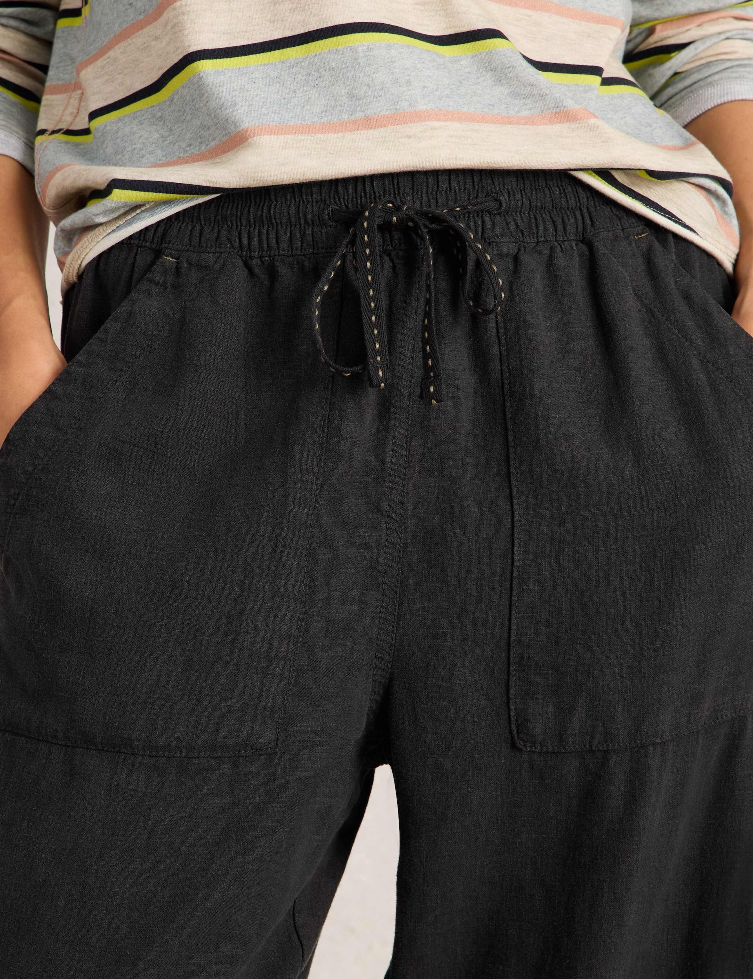 Linen Rich Relaxed Ankle Grazer Trousers 7 of 10