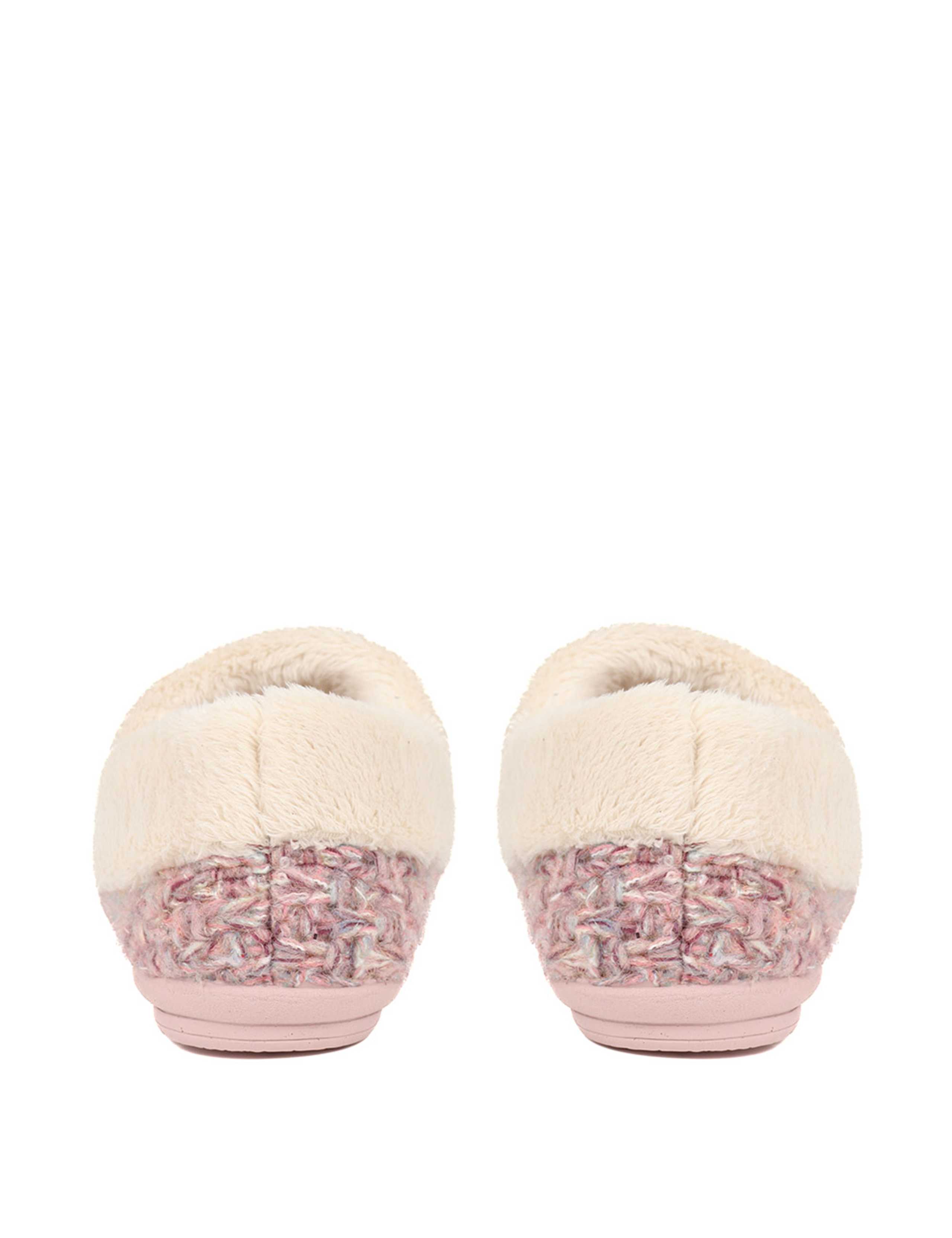 Faux Fur Lined Round Toe Slippers 5 of 6