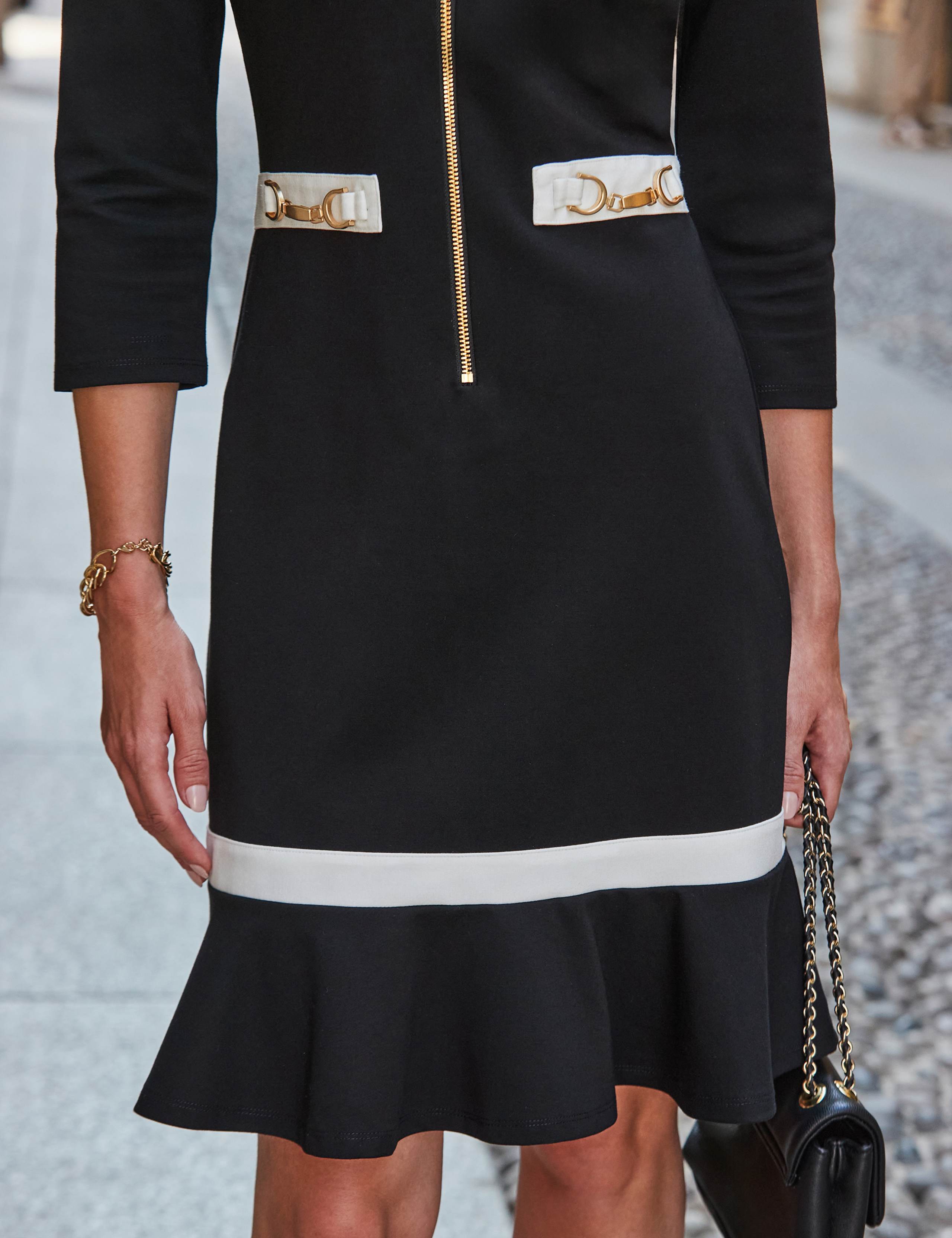 Ponte Round Neck Mini Shift Dress 4 of 5