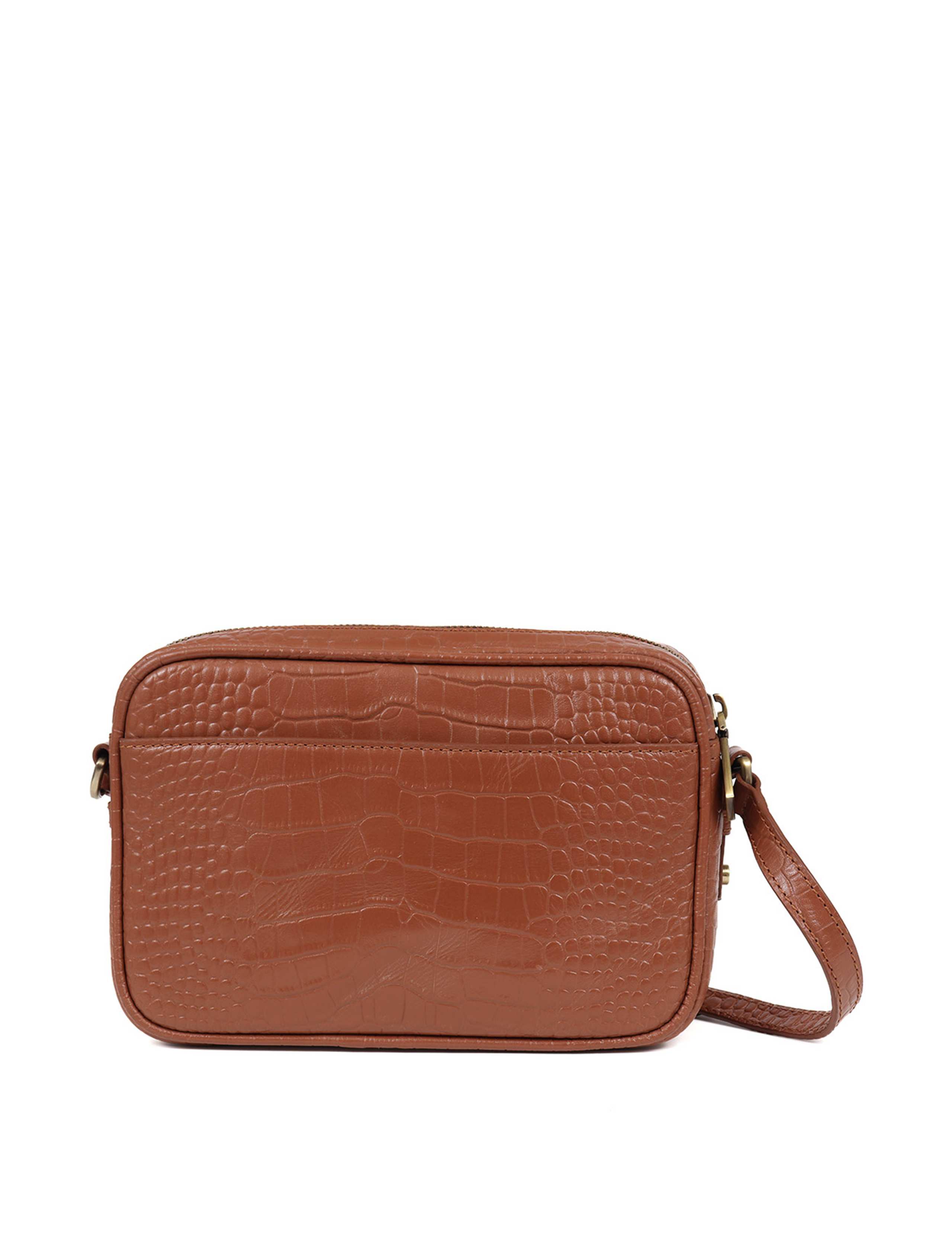 Leather Croc Effect Cross Body Bag 3 of 3