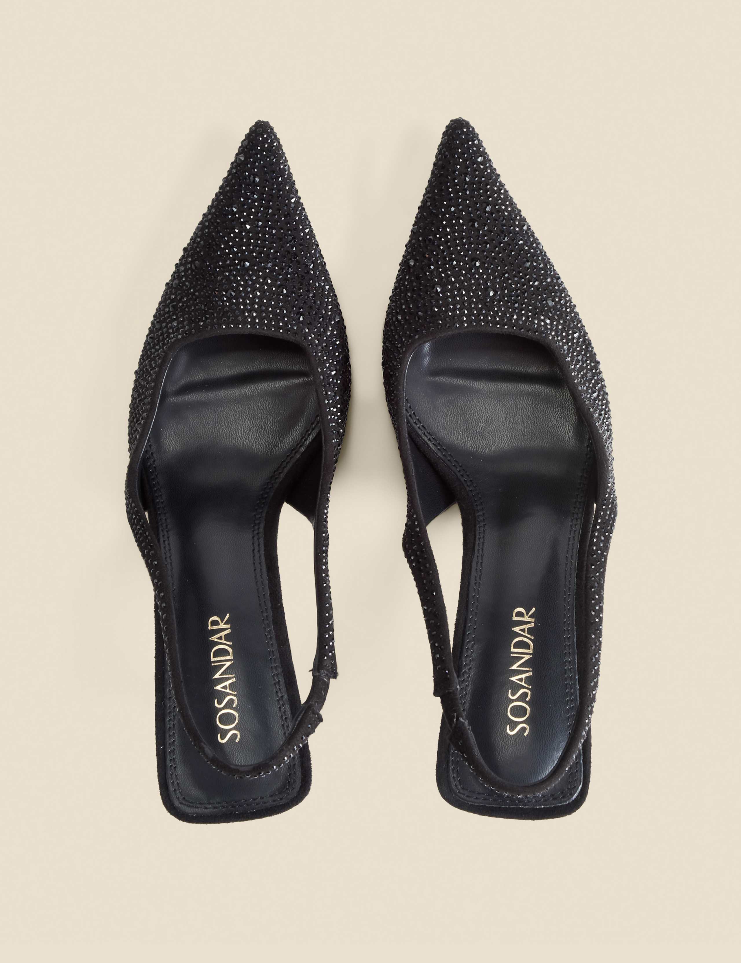 Kitten Heel Slingback Court Shoes 3 of 4