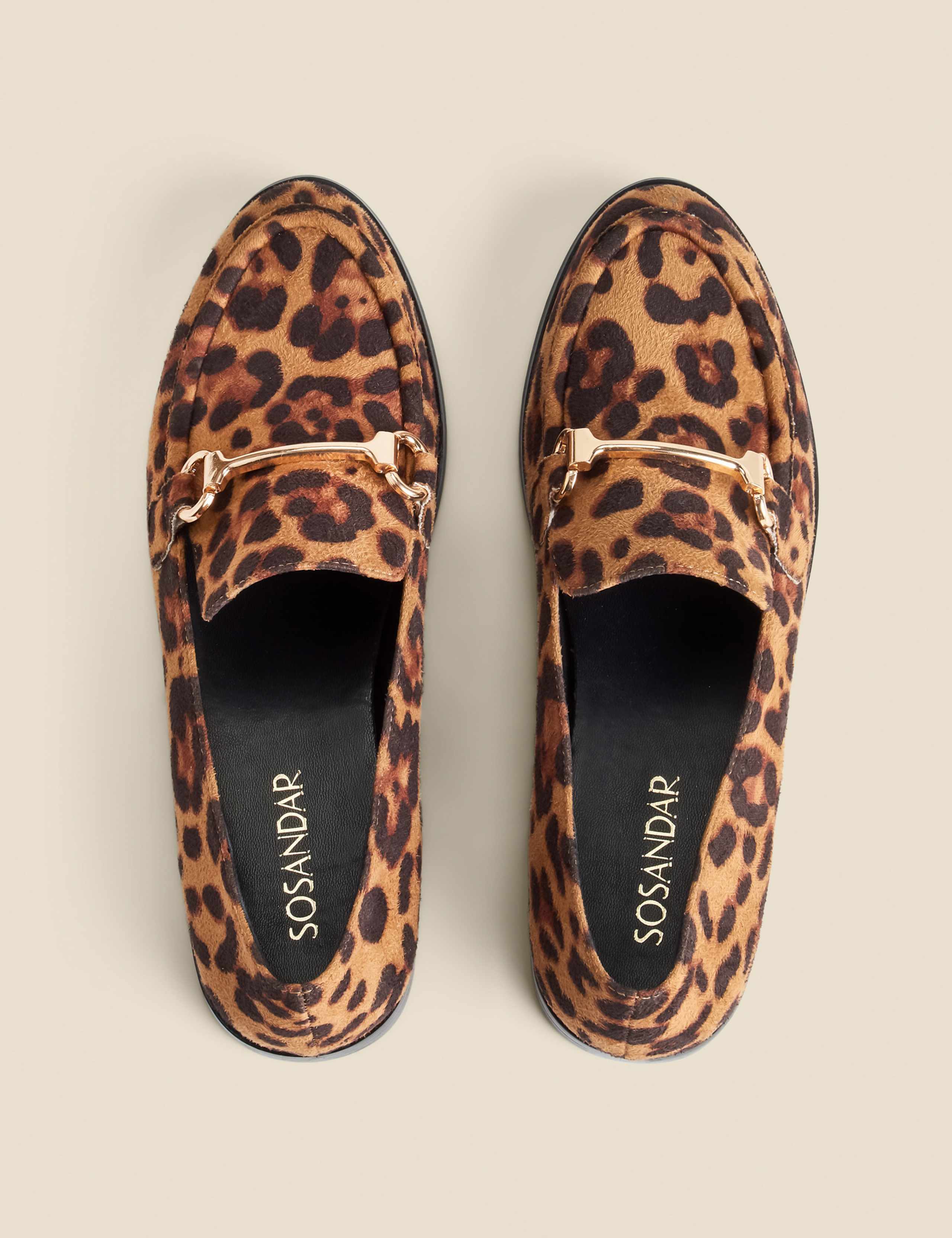 Leopard Print Snaffle Trim Mule Loafers 3 of 4