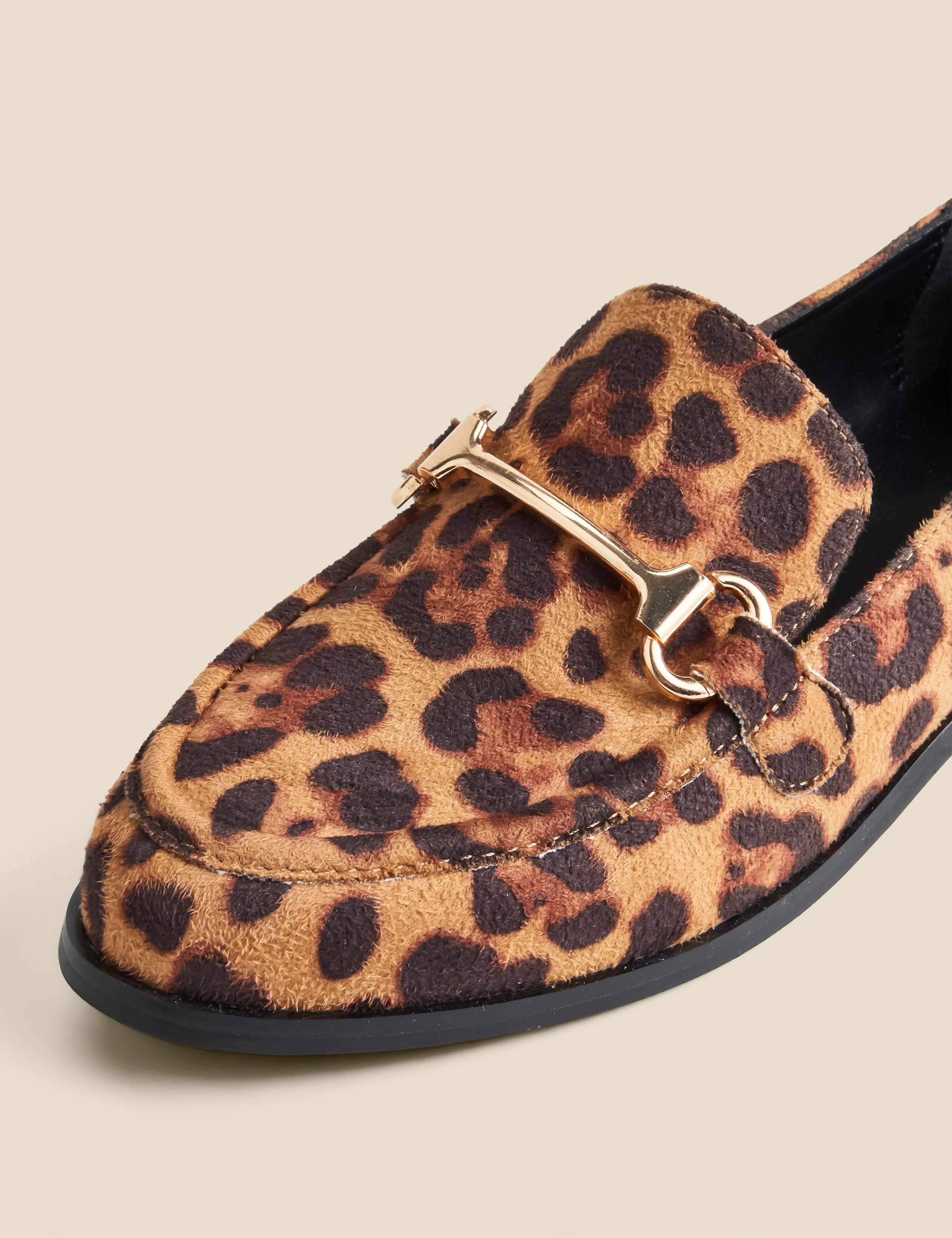 Leopard Print Snaffle Trim Mule Loafers 4 of 4