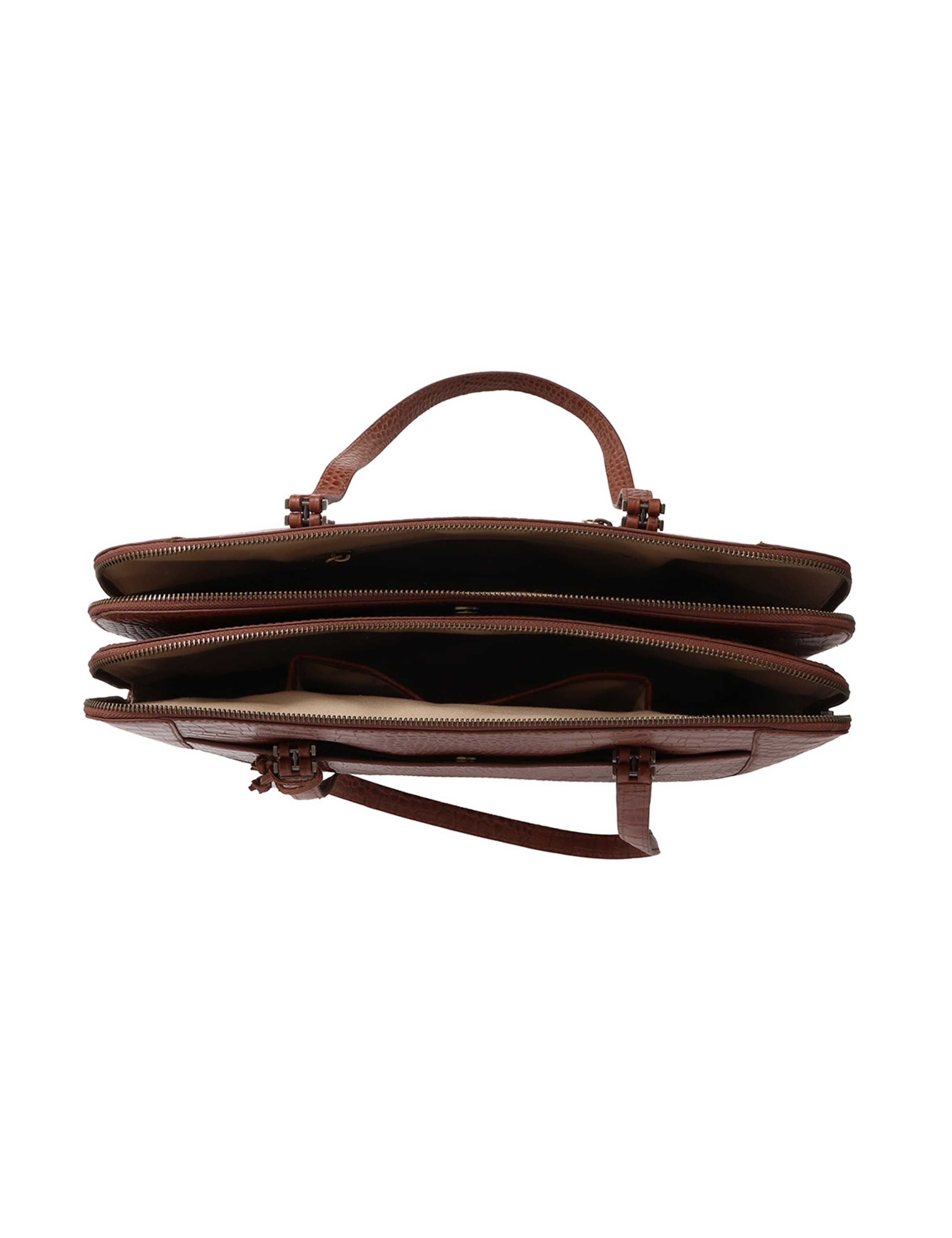 Leather Croc Effect Tote Bag 5 of 5