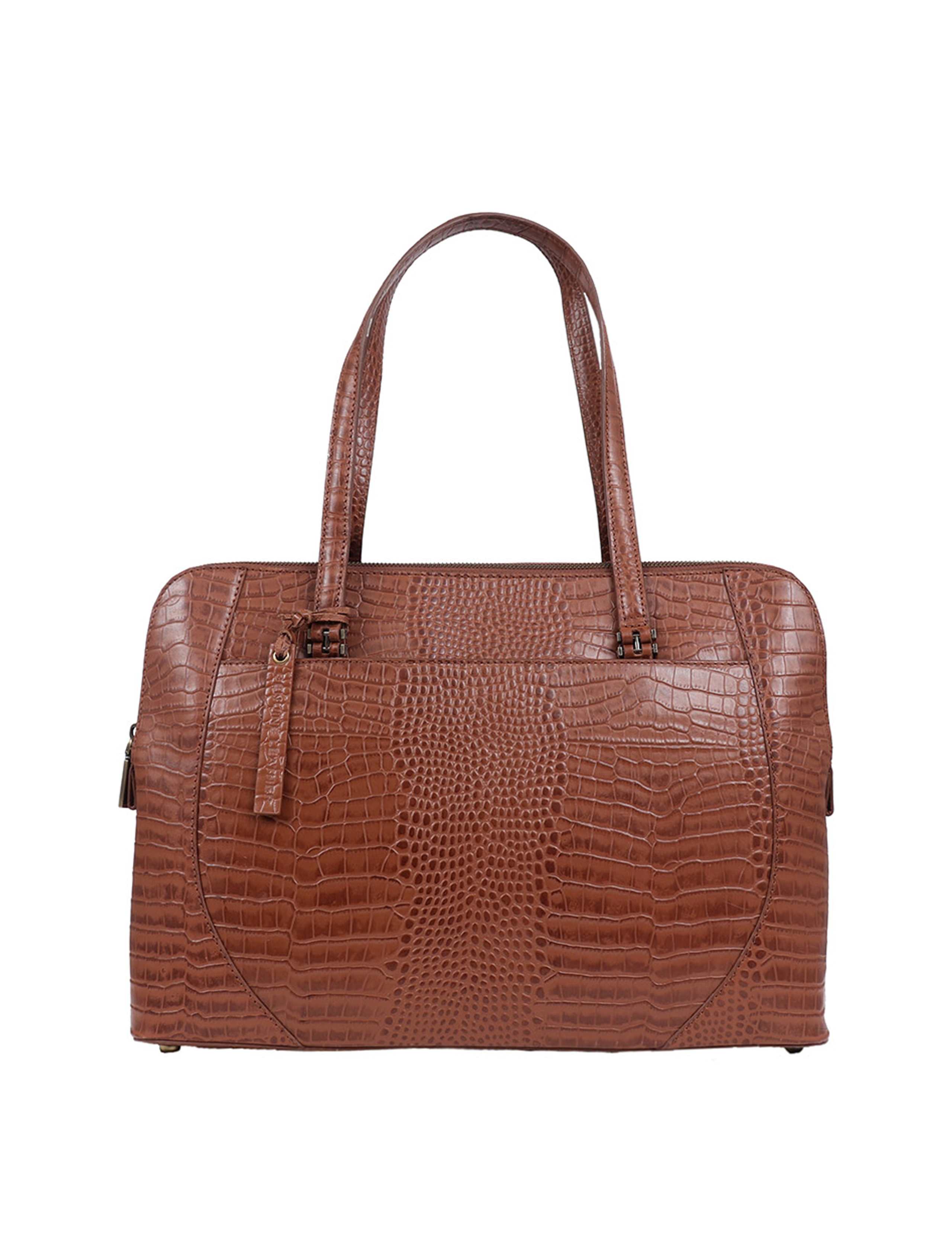Leather Croc Effect Tote Bag 2 of 5