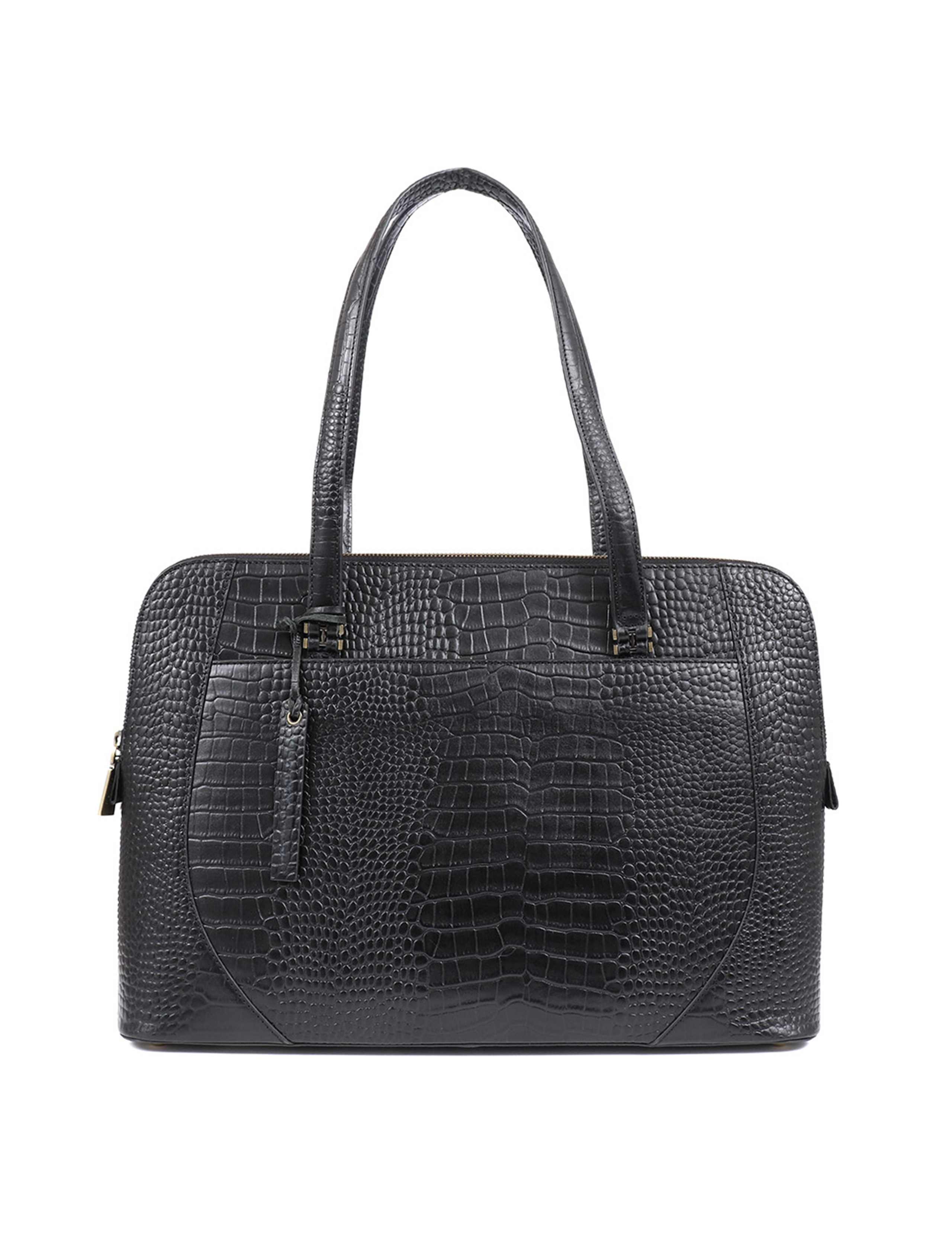 Leather Croc Effect Tote Bag 2 of 3