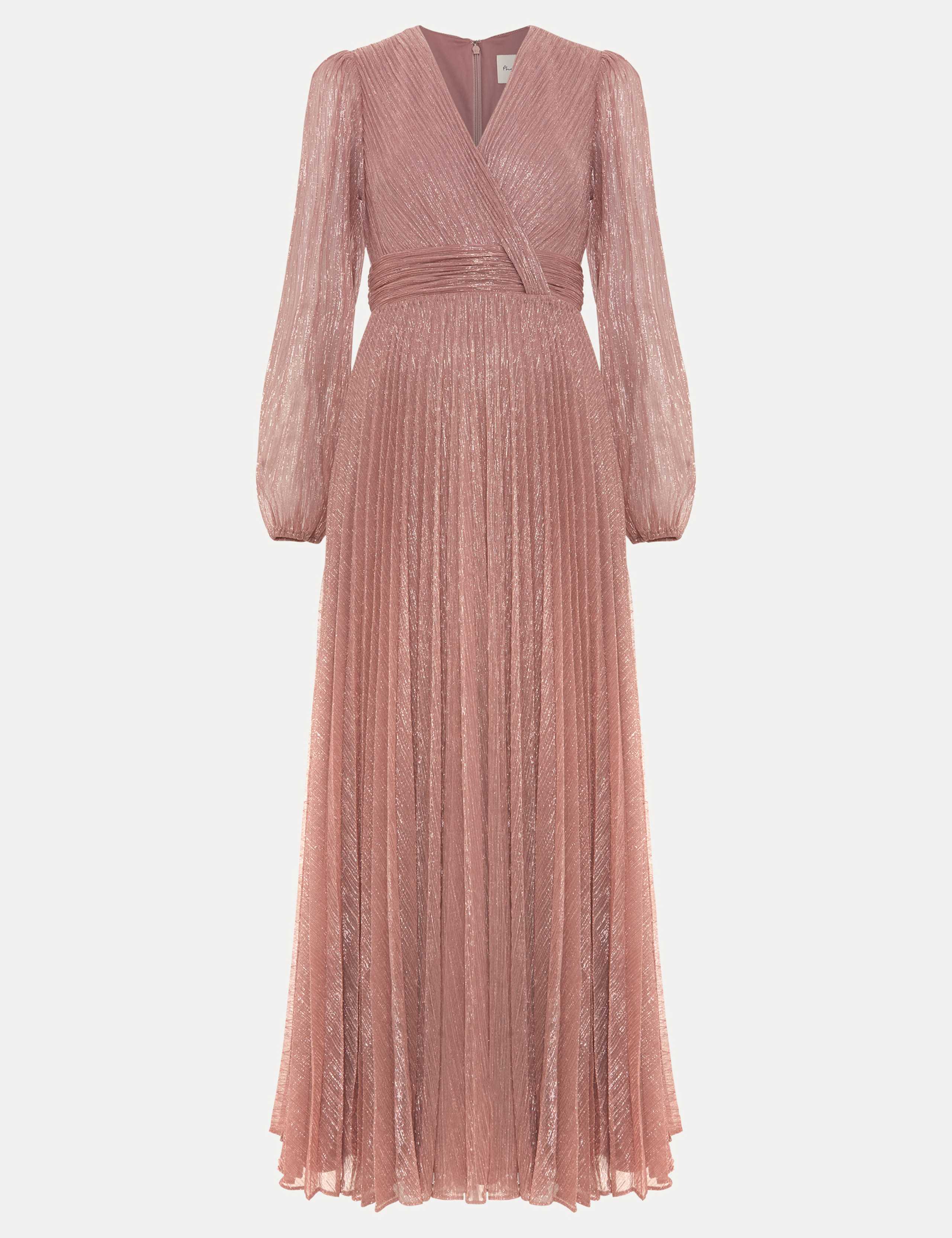 Plisse V-Neck Maxi Skater Dress 2 of 7