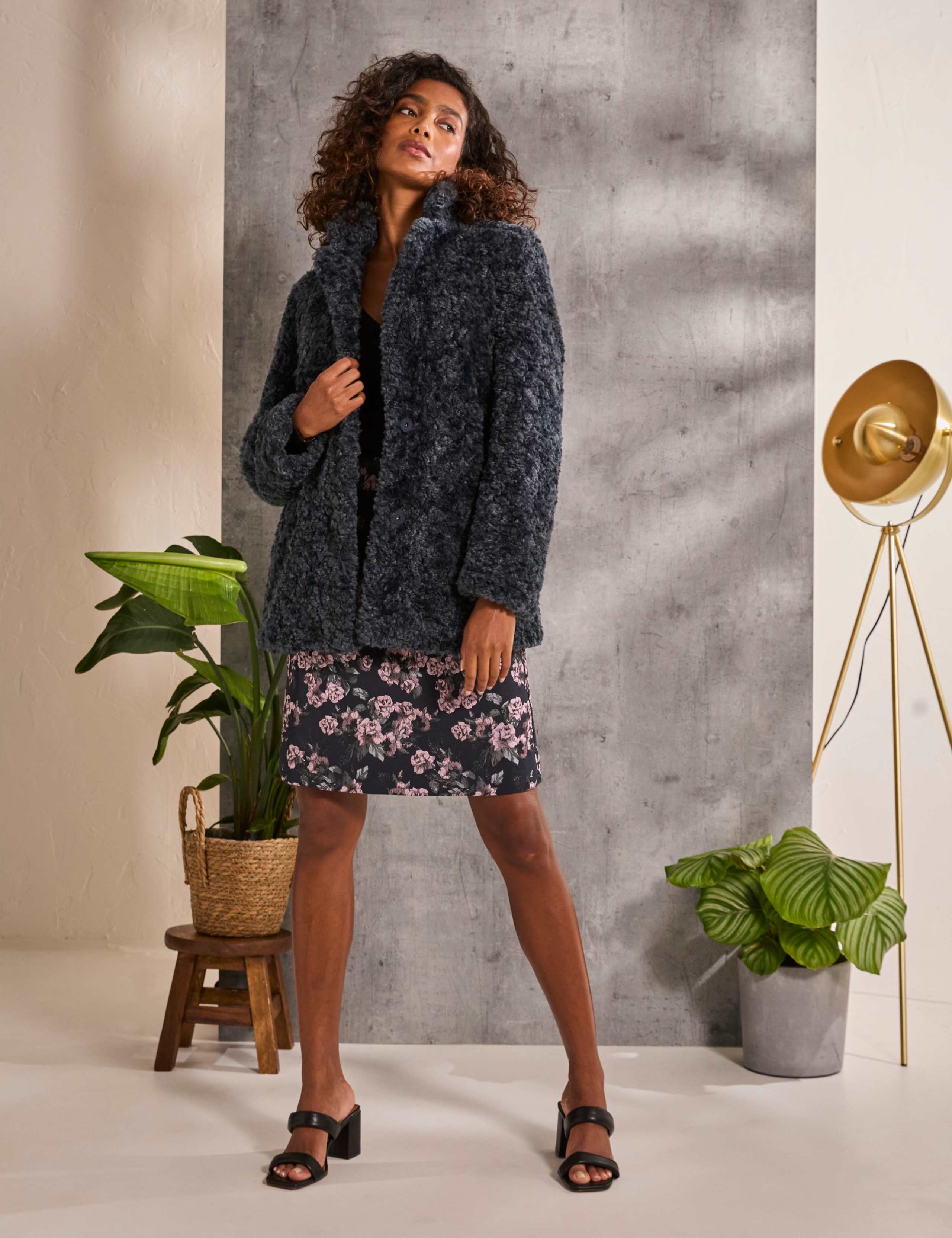 Teddy Single Breasted Short Coat 1 of 7