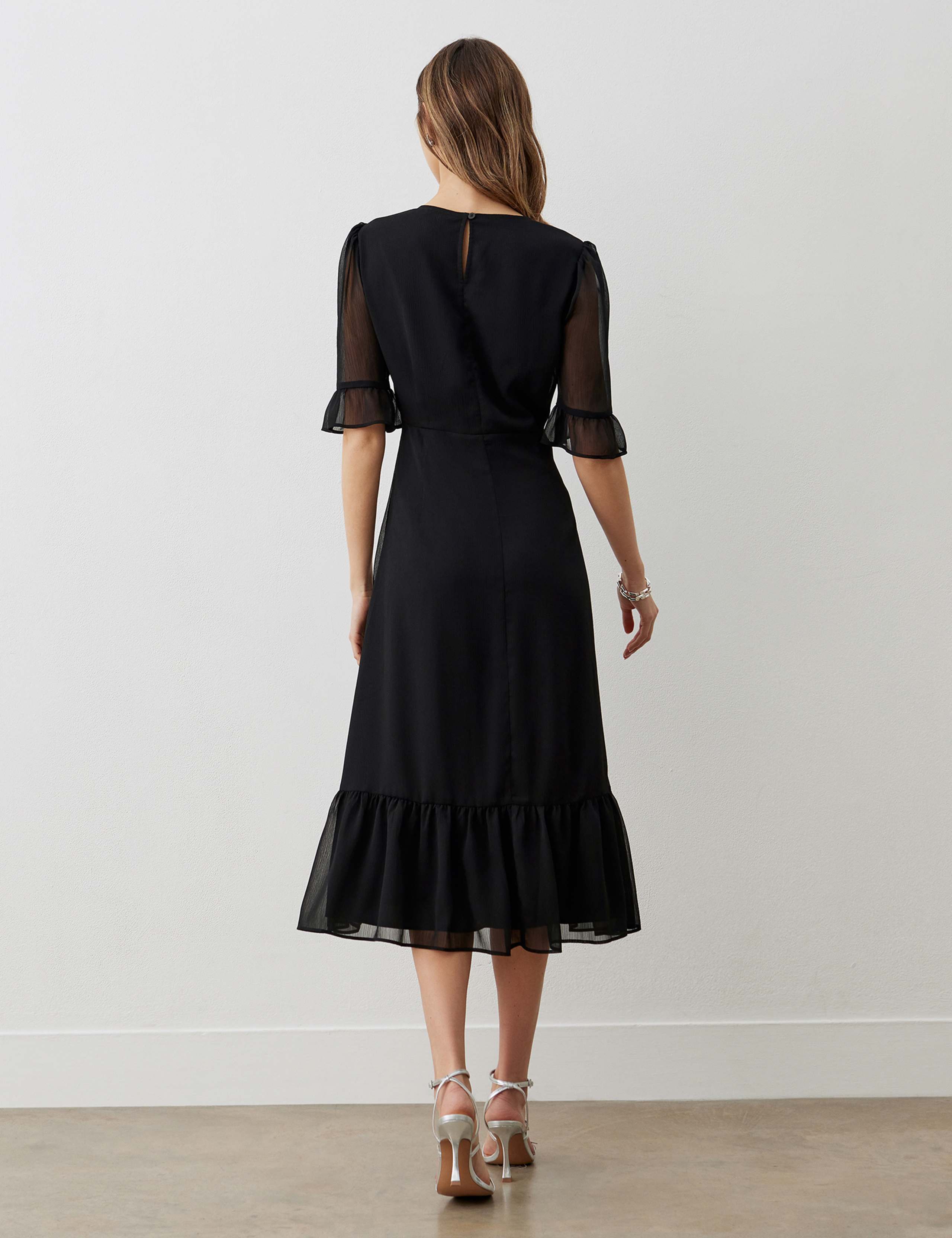 Round Neck Midi Tiered Dress 2 of 4