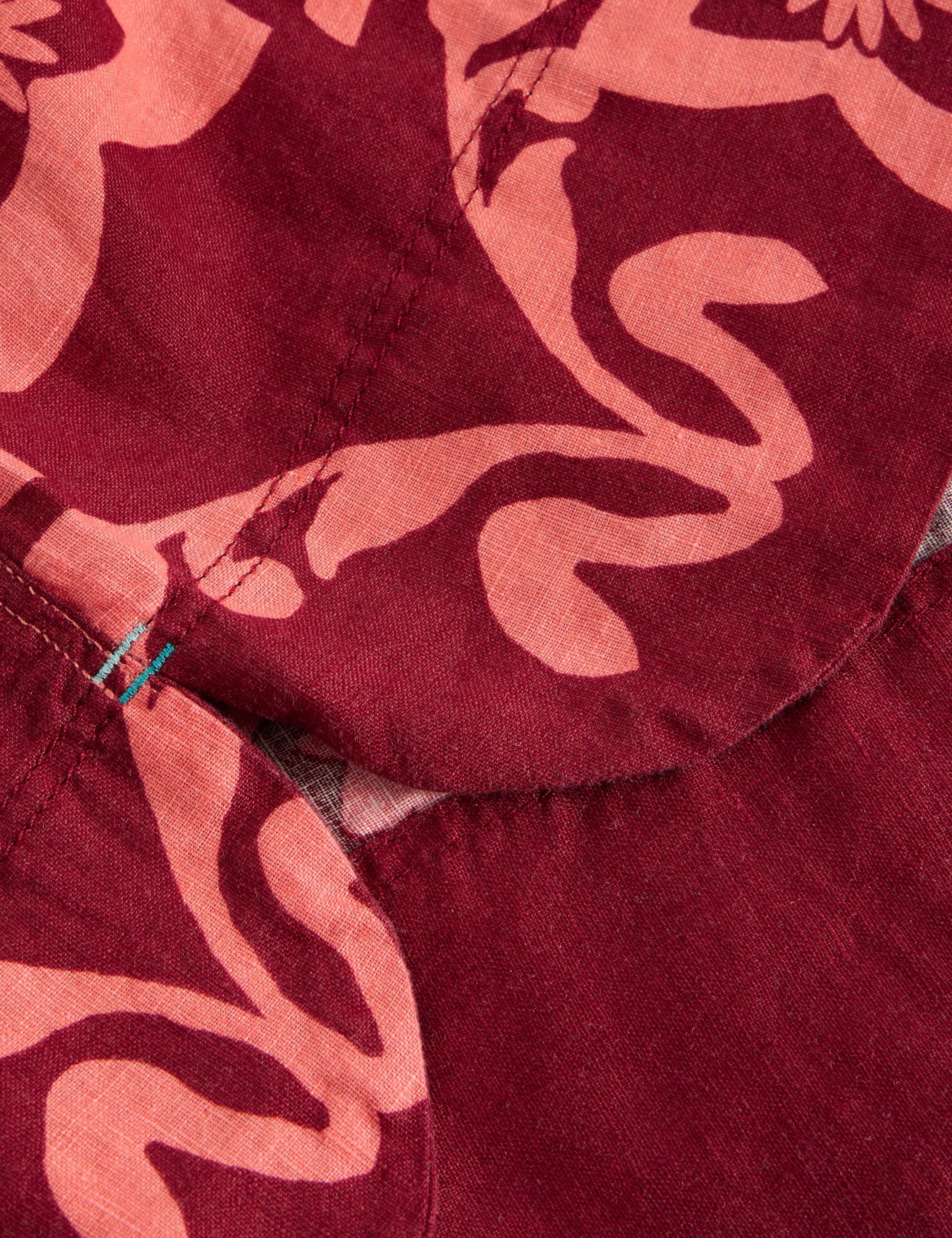 Pure Linen Printed Knee Length Relaxed Dress 6 of 6