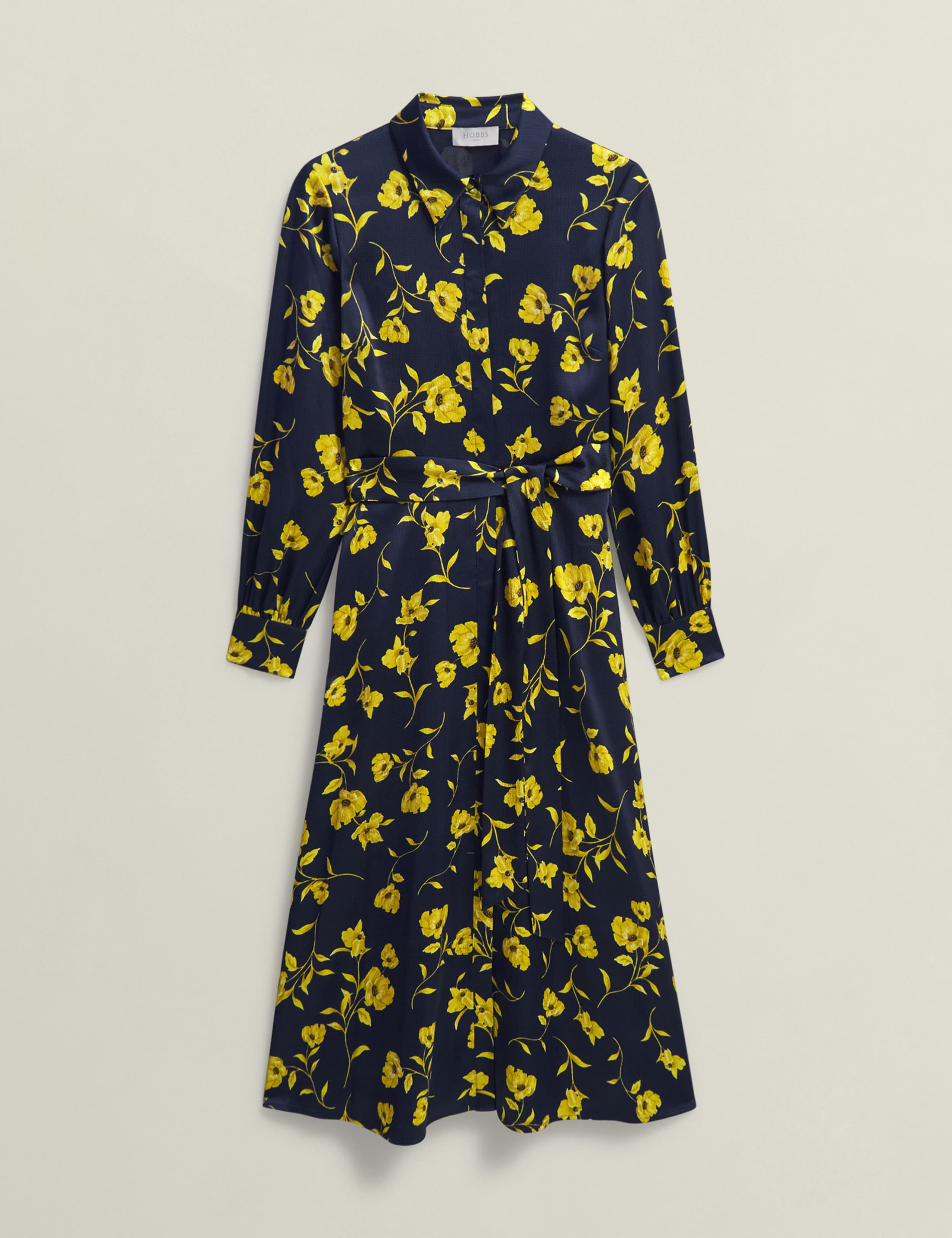 Floral Belted Midi Shirt Dress 2 of 7
