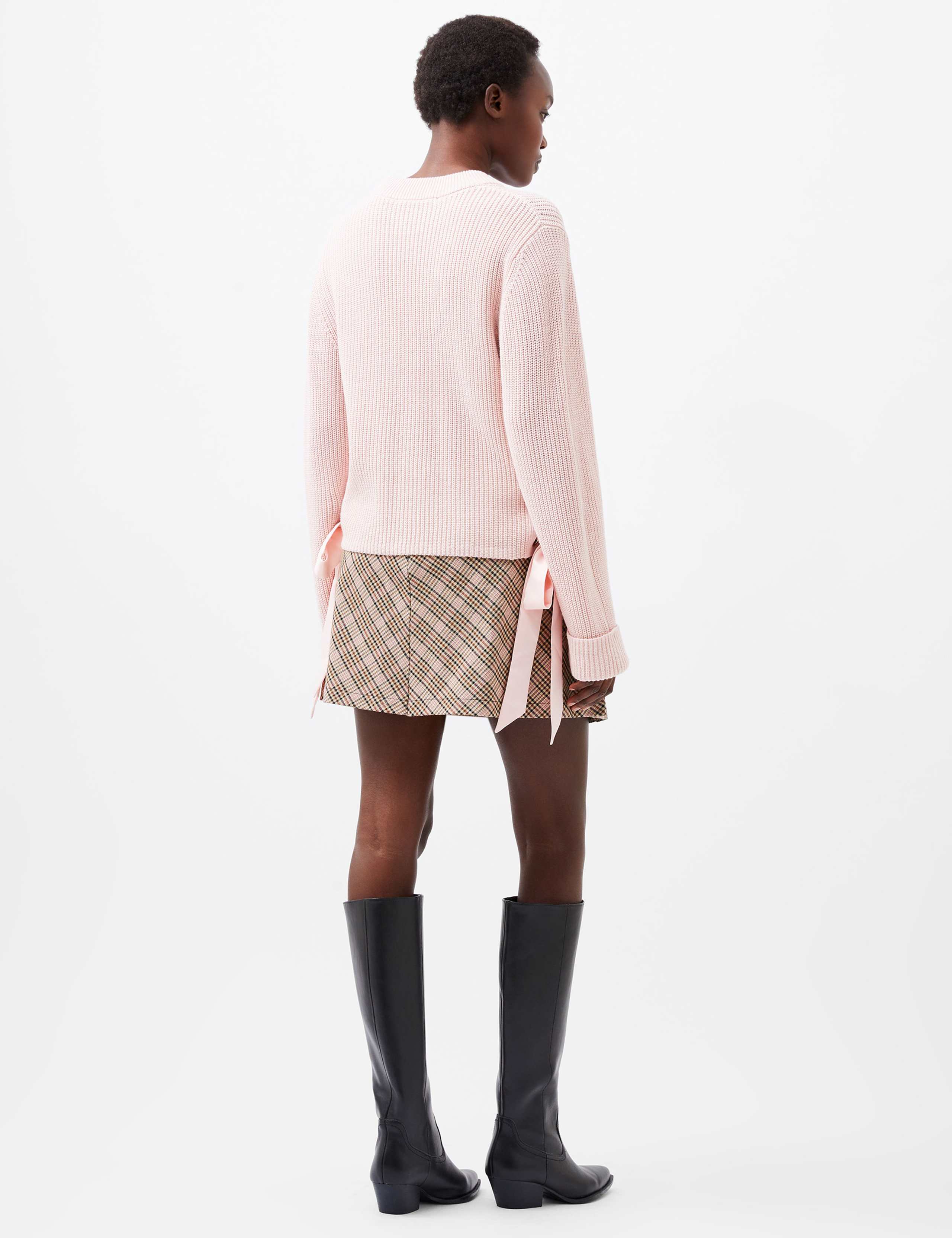 Cotton Rich Ribbed Crew Neck Jumper 4 of 4