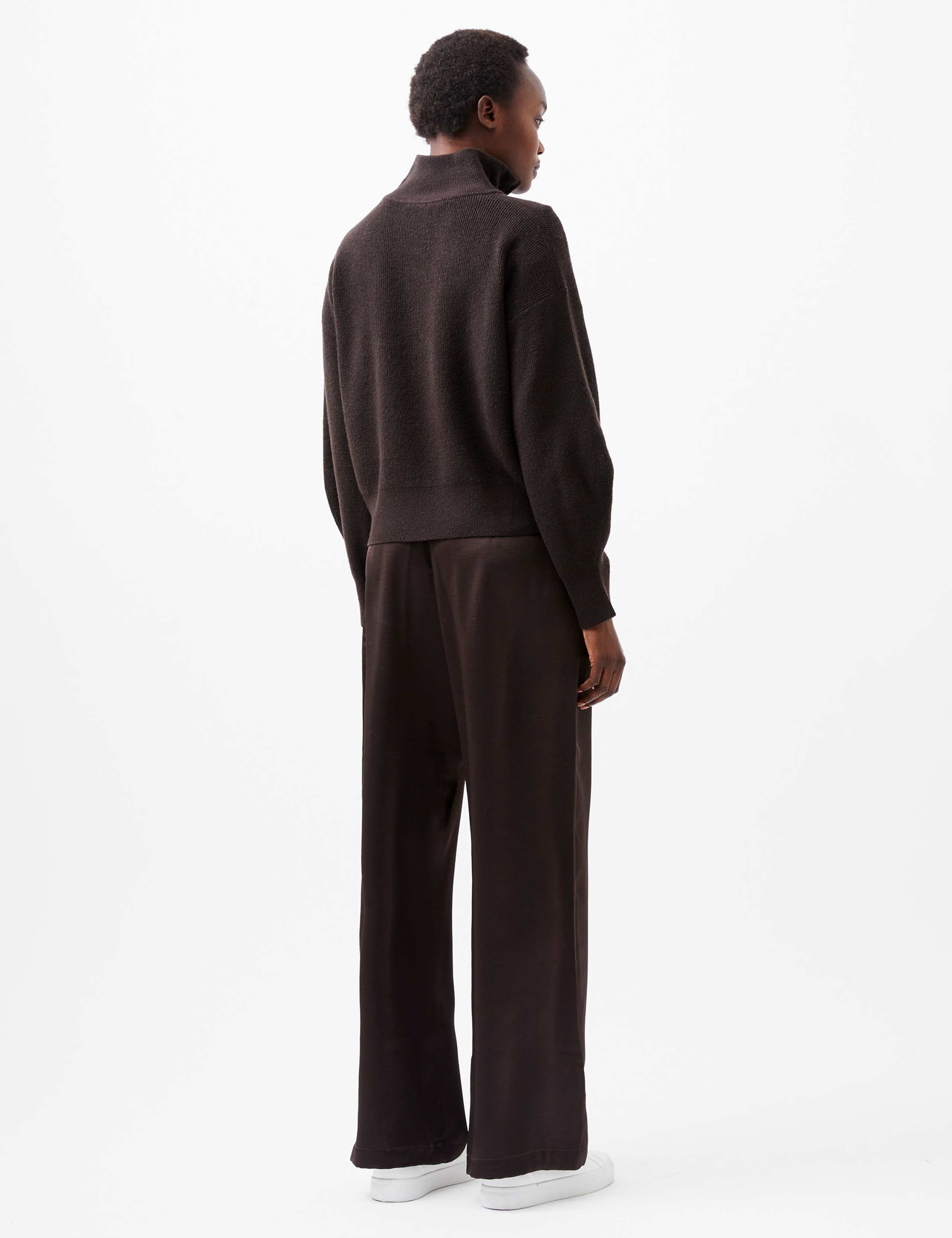 Ribbed Half Zip Jumper with Wool 4 of 4