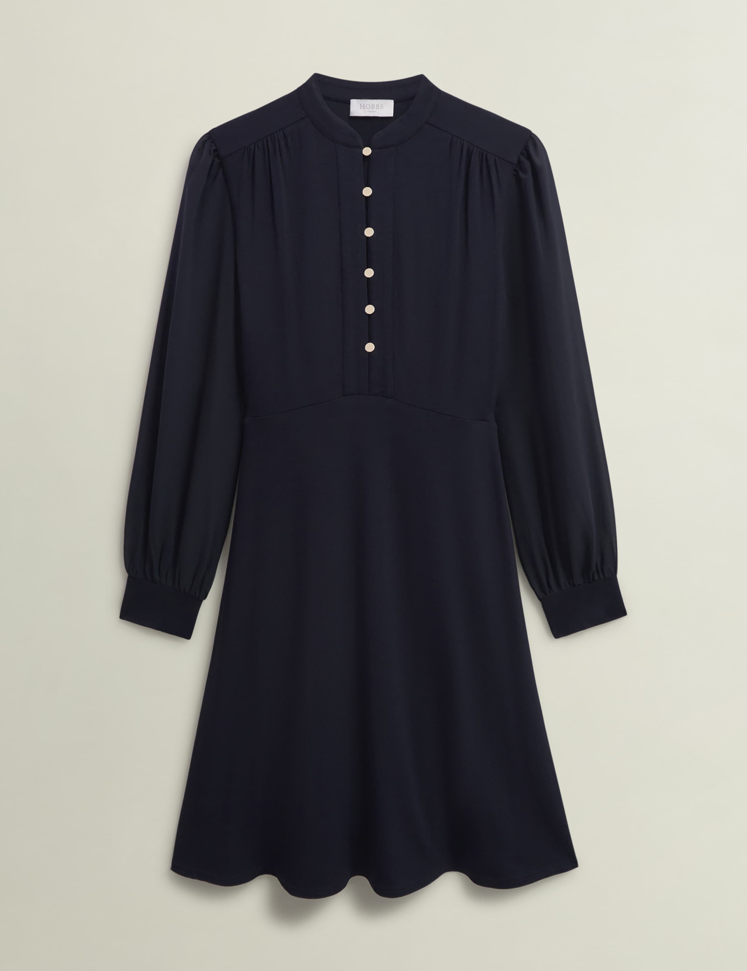 Jersey High Neck Knee Length Skater Dress 2 of 5