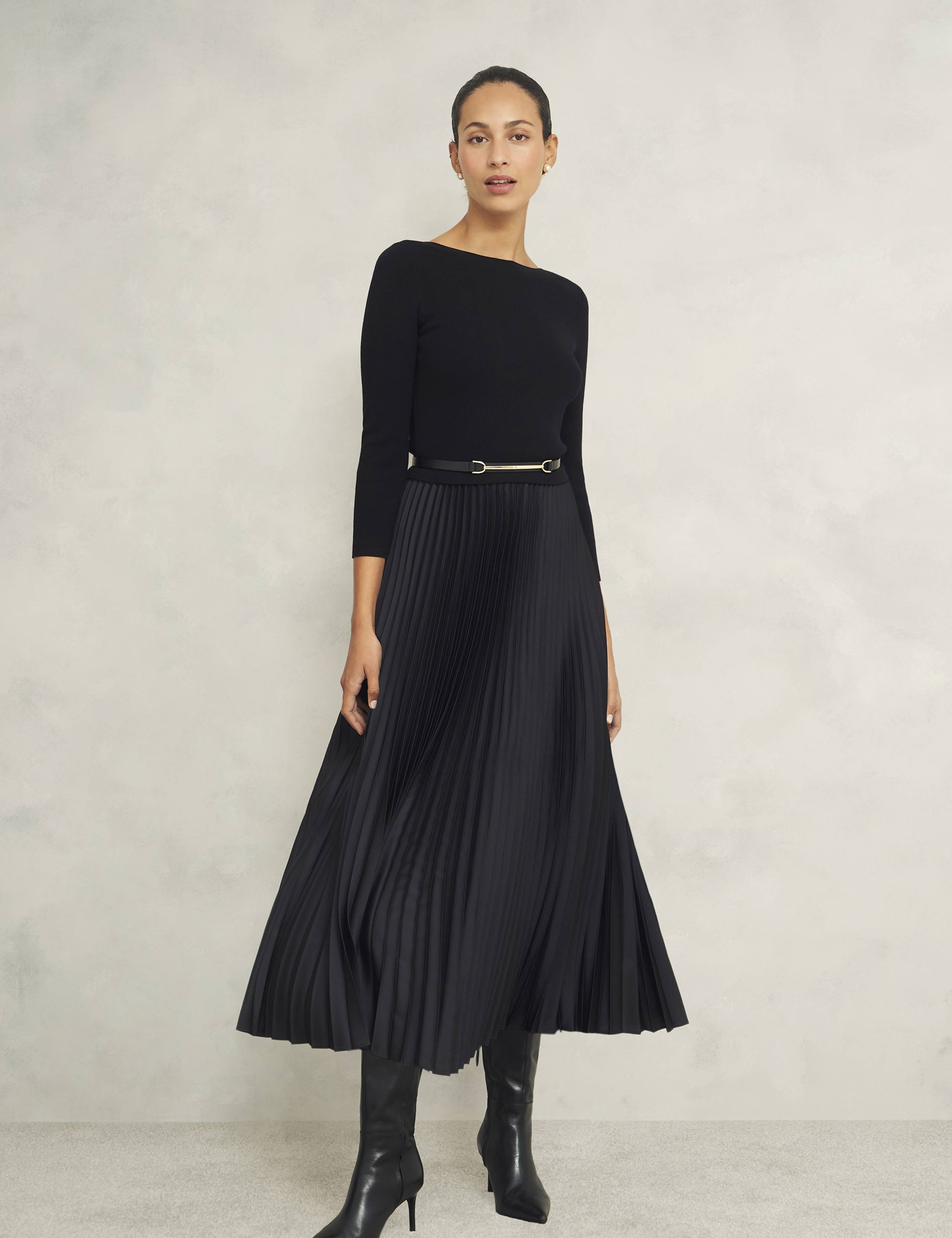 Knitted Pleated Midi Dress 8 of 8