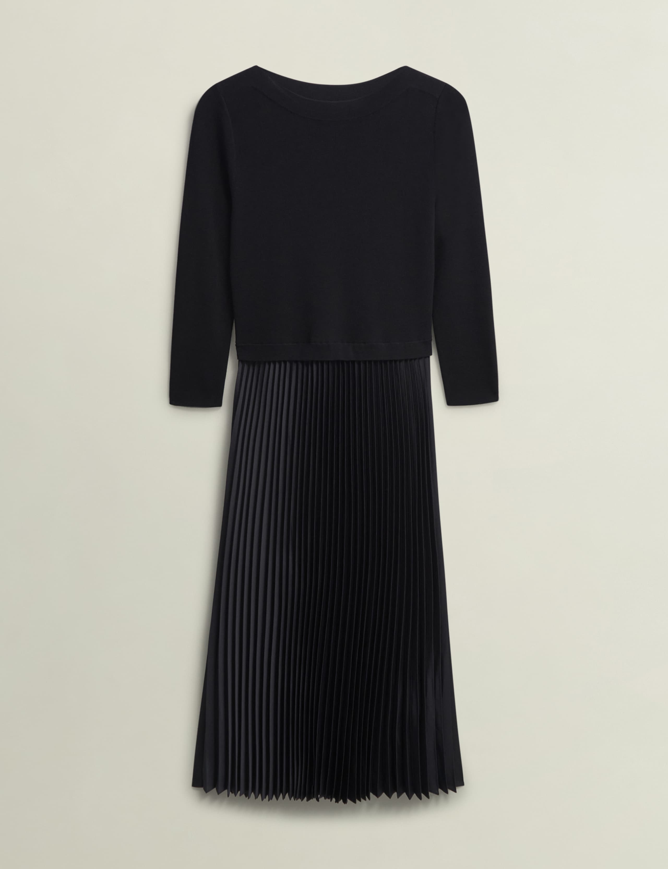 Knitted Pleated Midi Dress 2 of 8