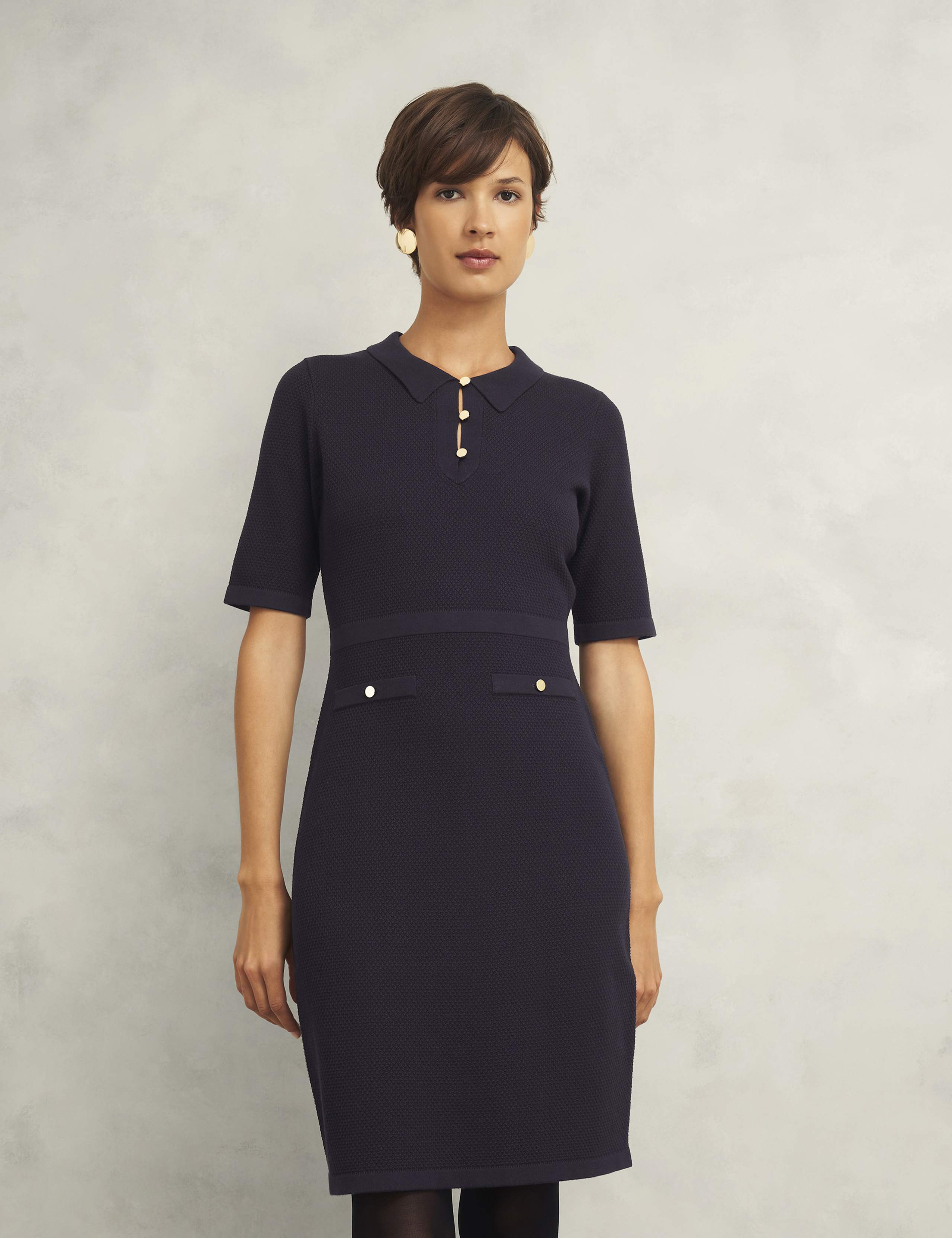 Knitted Knee Length Bodycon Dress 3 of 6