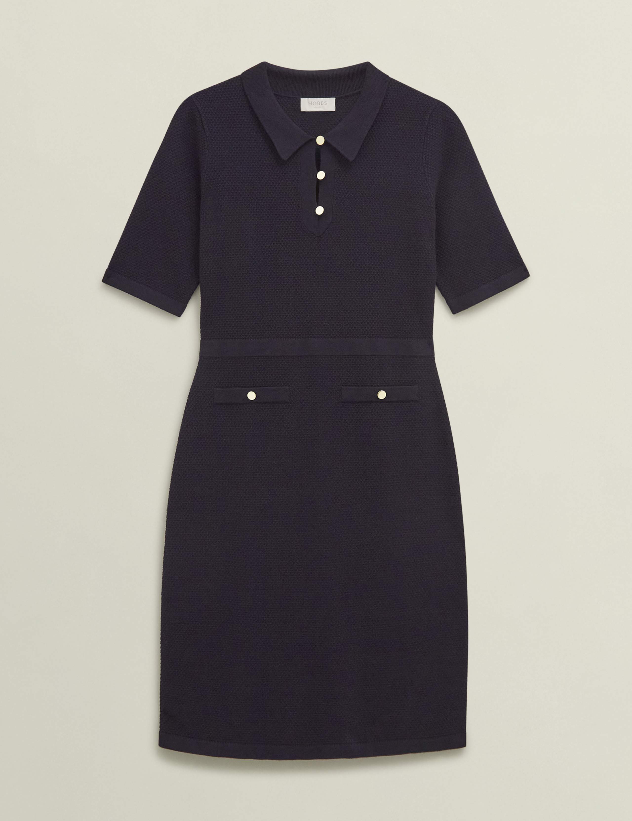 Knitted Knee Length Bodycon Dress 2 of 6