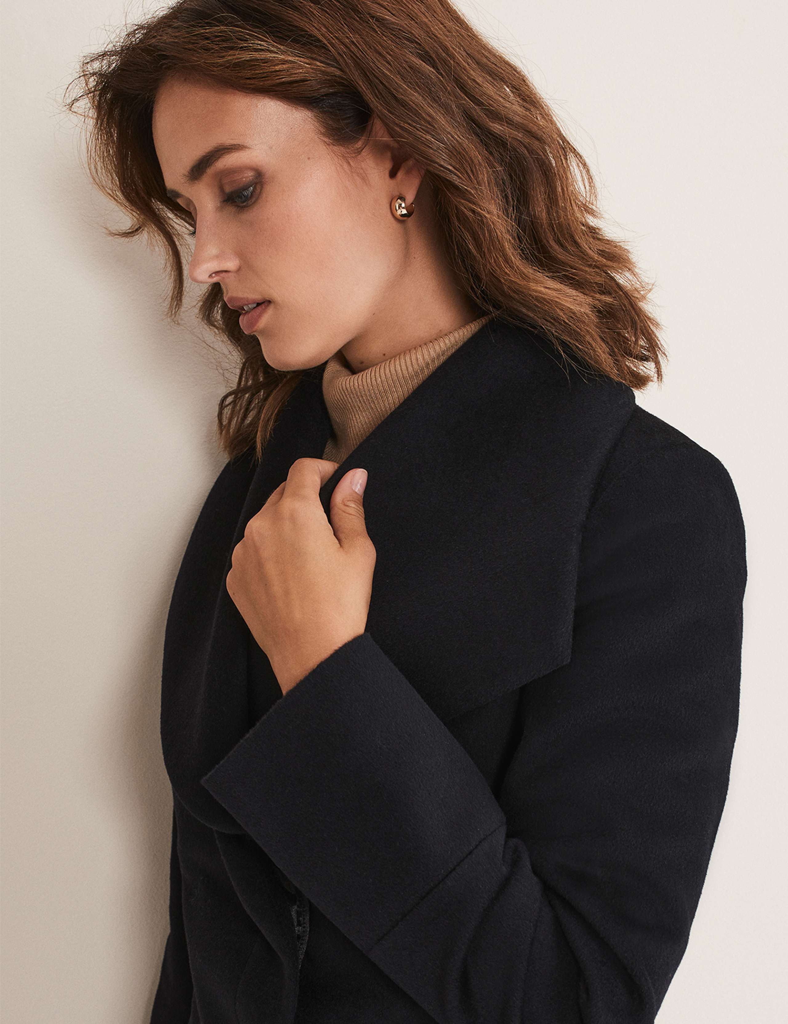 Wool Rich Collared Wrap Coat 5 of 8