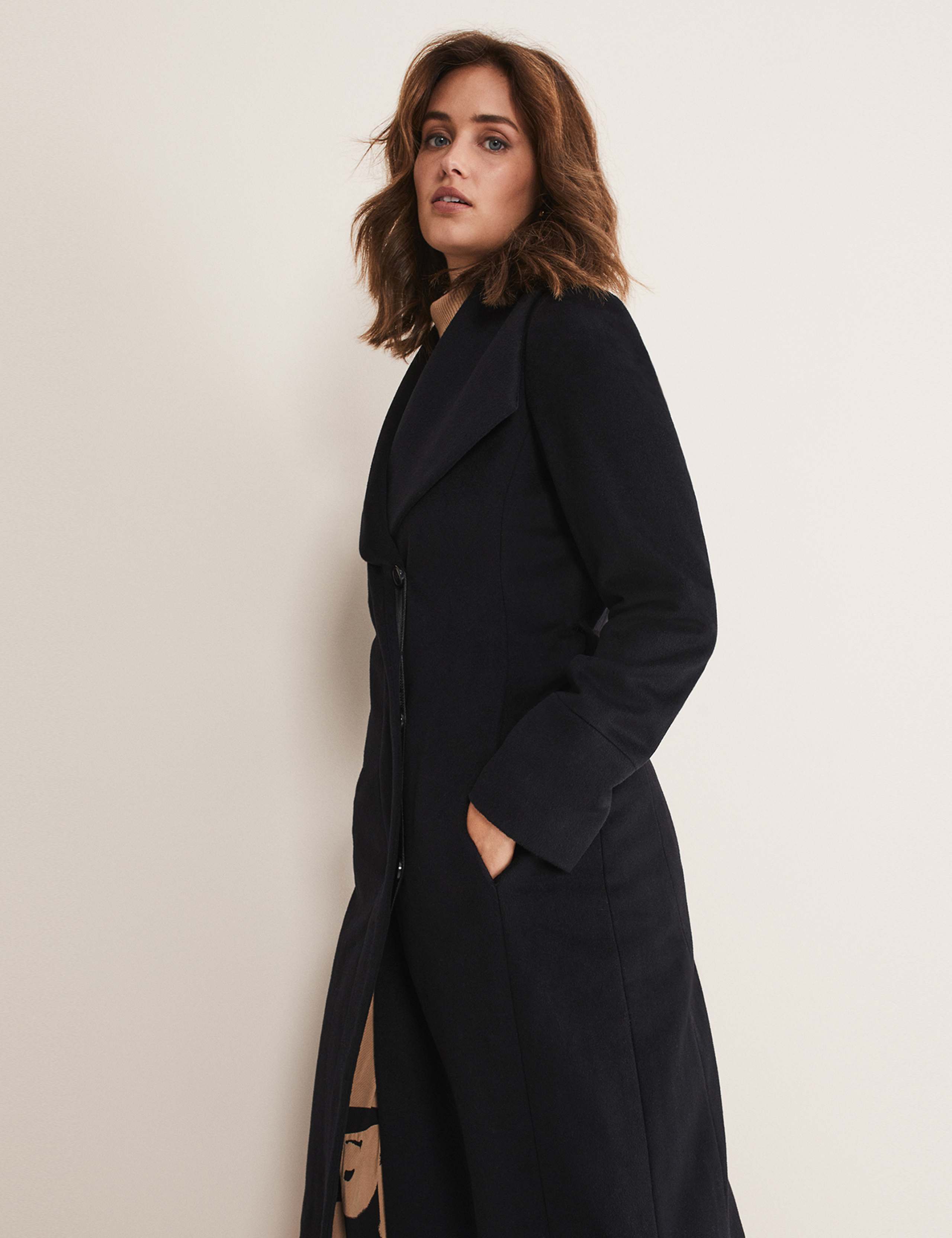 Wool Rich Collared Wrap Coat 8 of 8